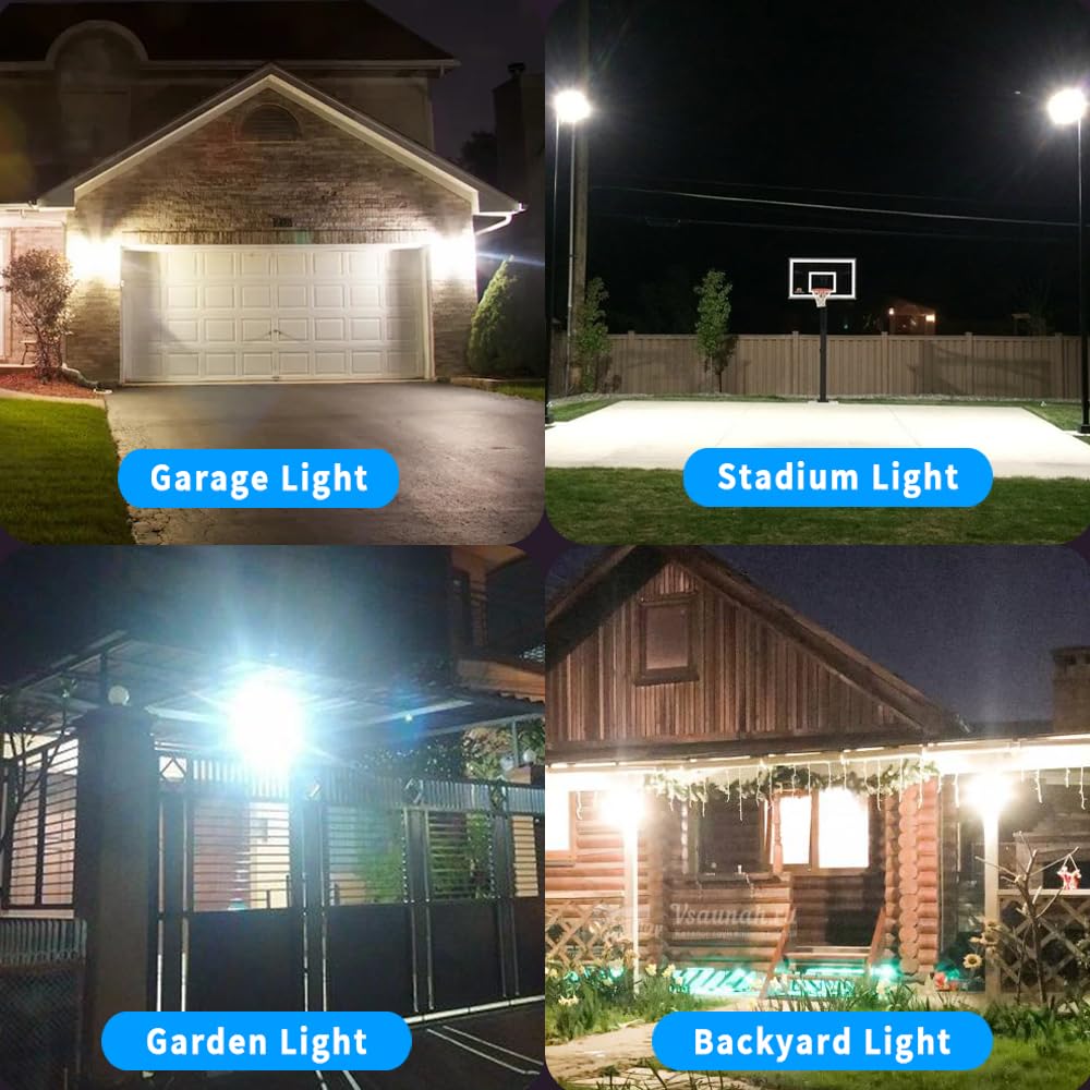Glw 150W Led Flood Lights Outdoor 2 Pack,13000Lm Super Bright Security Light, Ip66 Waterproof Outdoor Floodlight,6500K Daylight