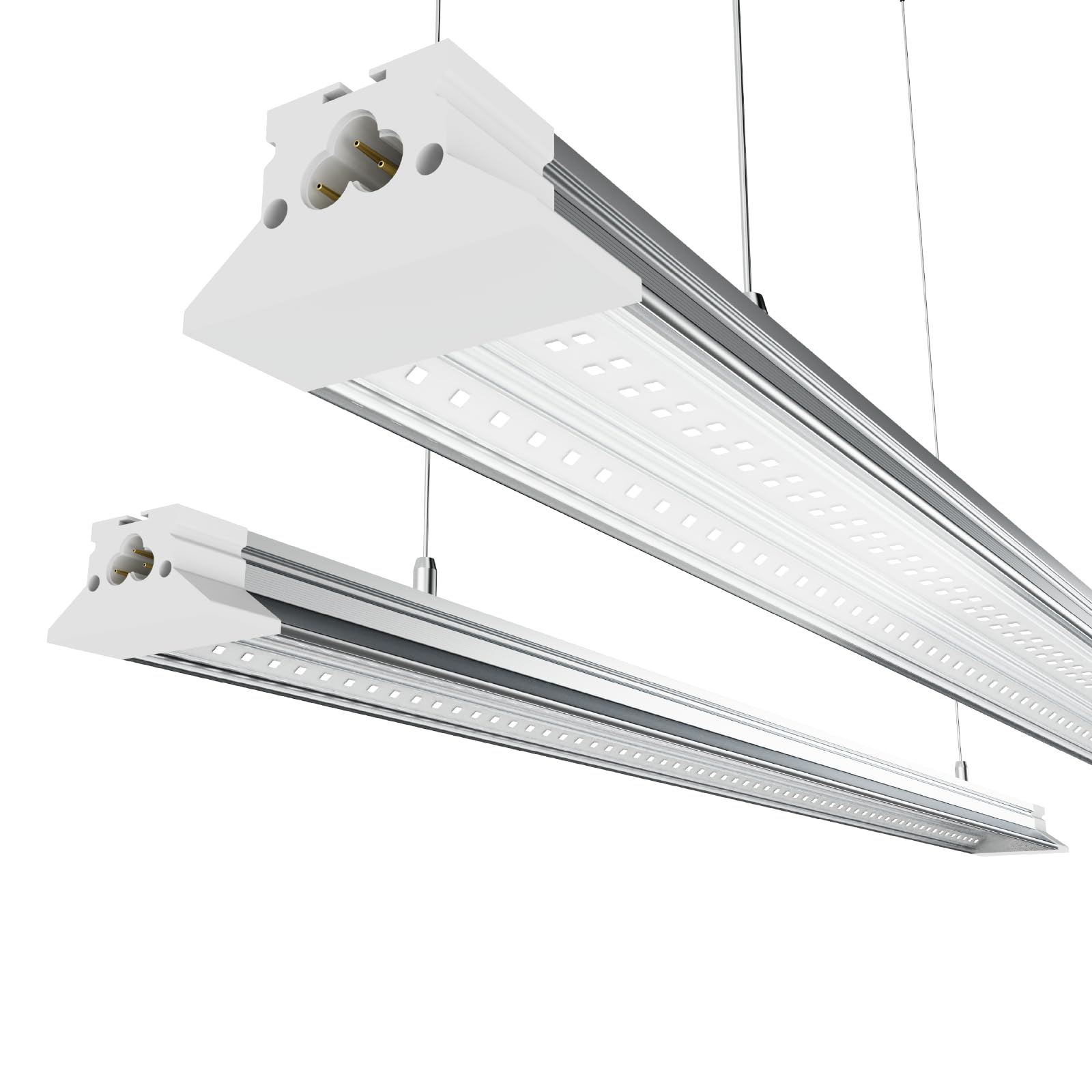 Linkable LED Shop Lights 4FT - 2 Pack 50W Hanging 7000LM Bright Led Shop Light, 6500K Daylight White Linkable 4FT Led Shop Light