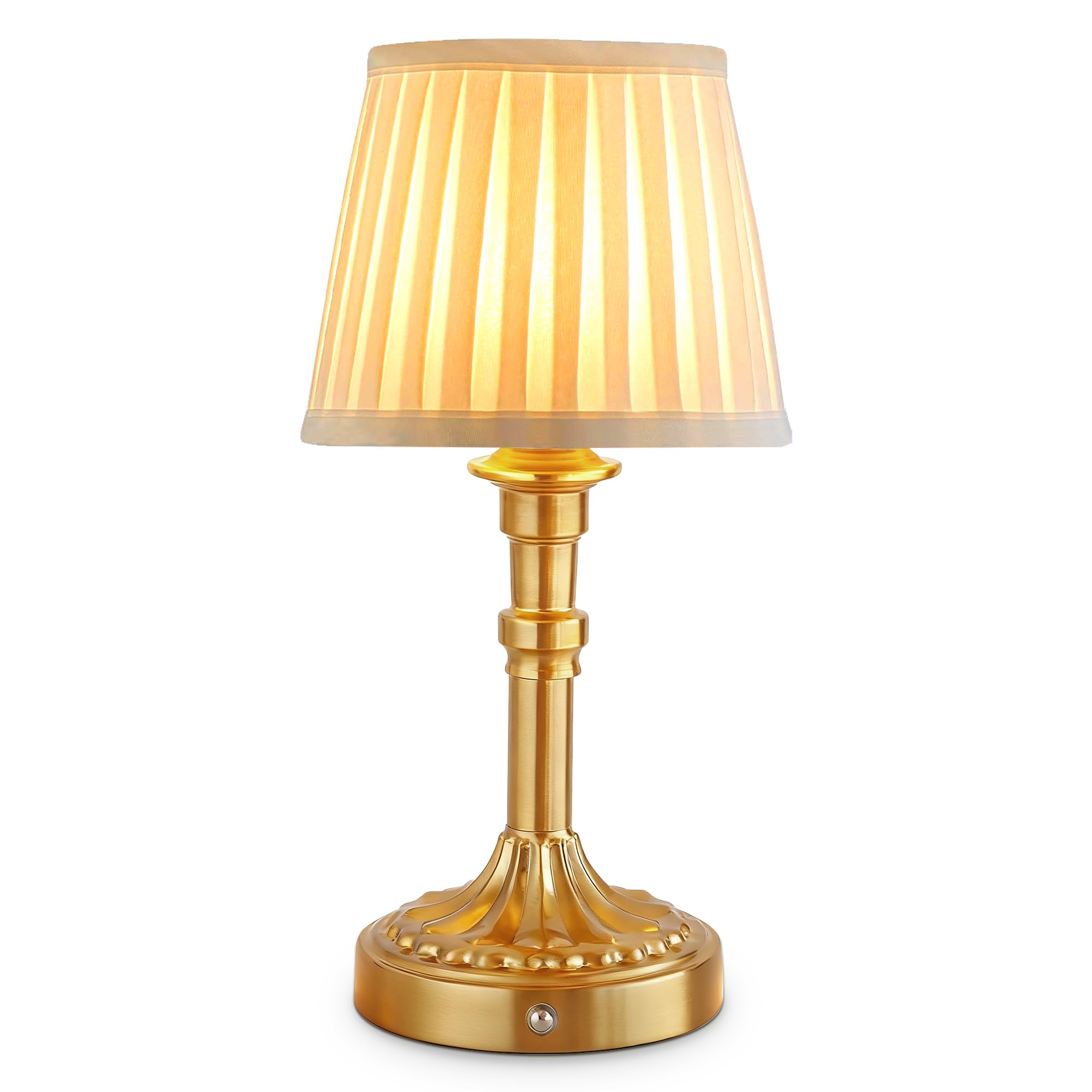 Mr.White Rechargeable Cordless Table Lamp with Fabric Shade, 5200mAh Battery Operated LED Table Light, for Restaurant Kitchen Pa