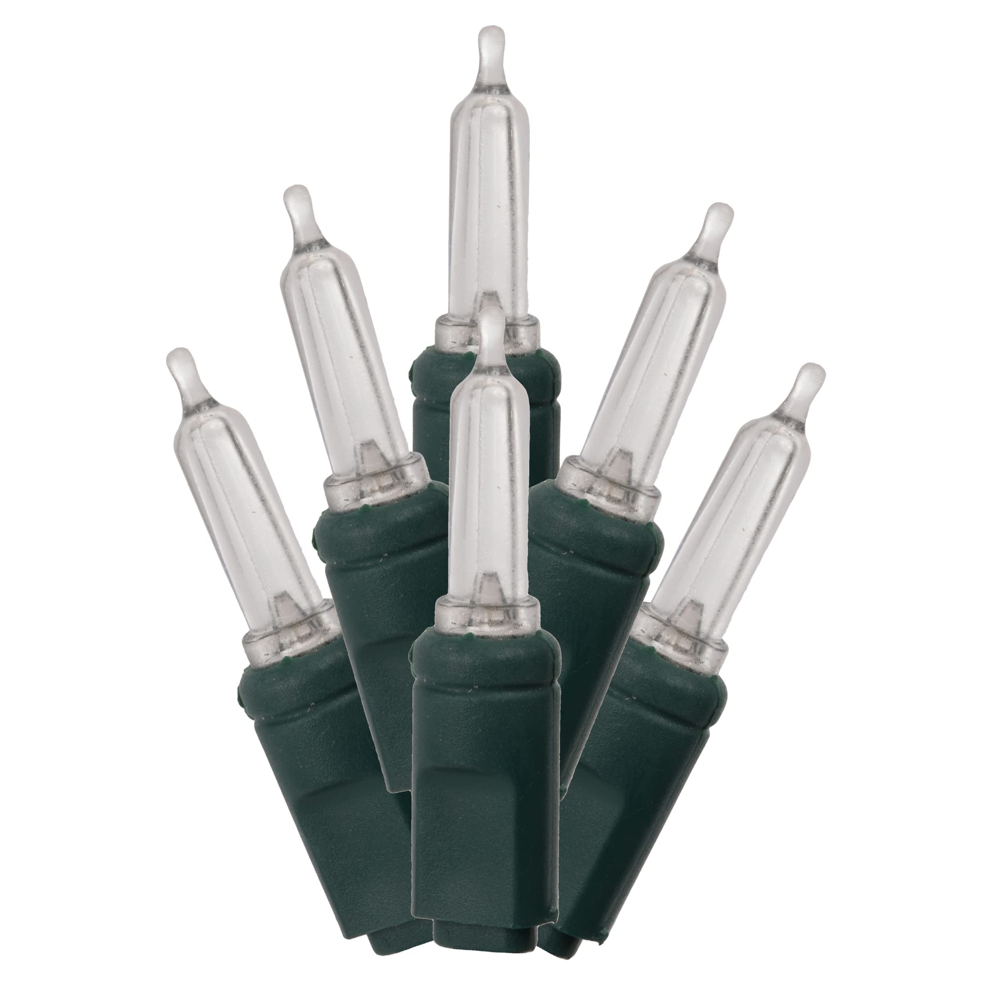 Vickerman LED Christmas Light Set, 100Lt, Warm White, Green Wire, Model X4G7101PBG, Durable Indoor Lights