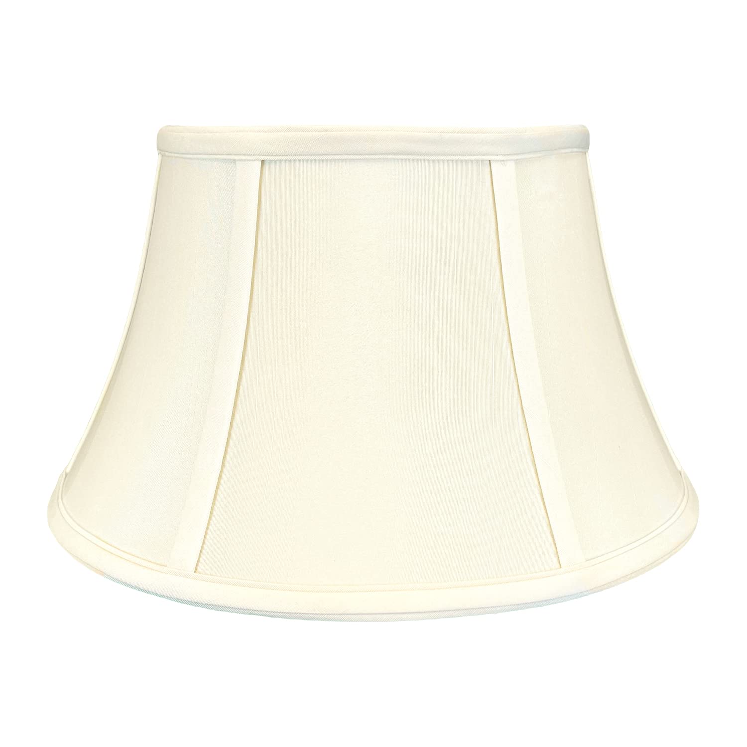 Royal Designs, Inc. Shallow Drum Bouillotte Lamp Shade, Fabric, 11 x 17 x 10, Eggshell, Model BSO-711-17EG