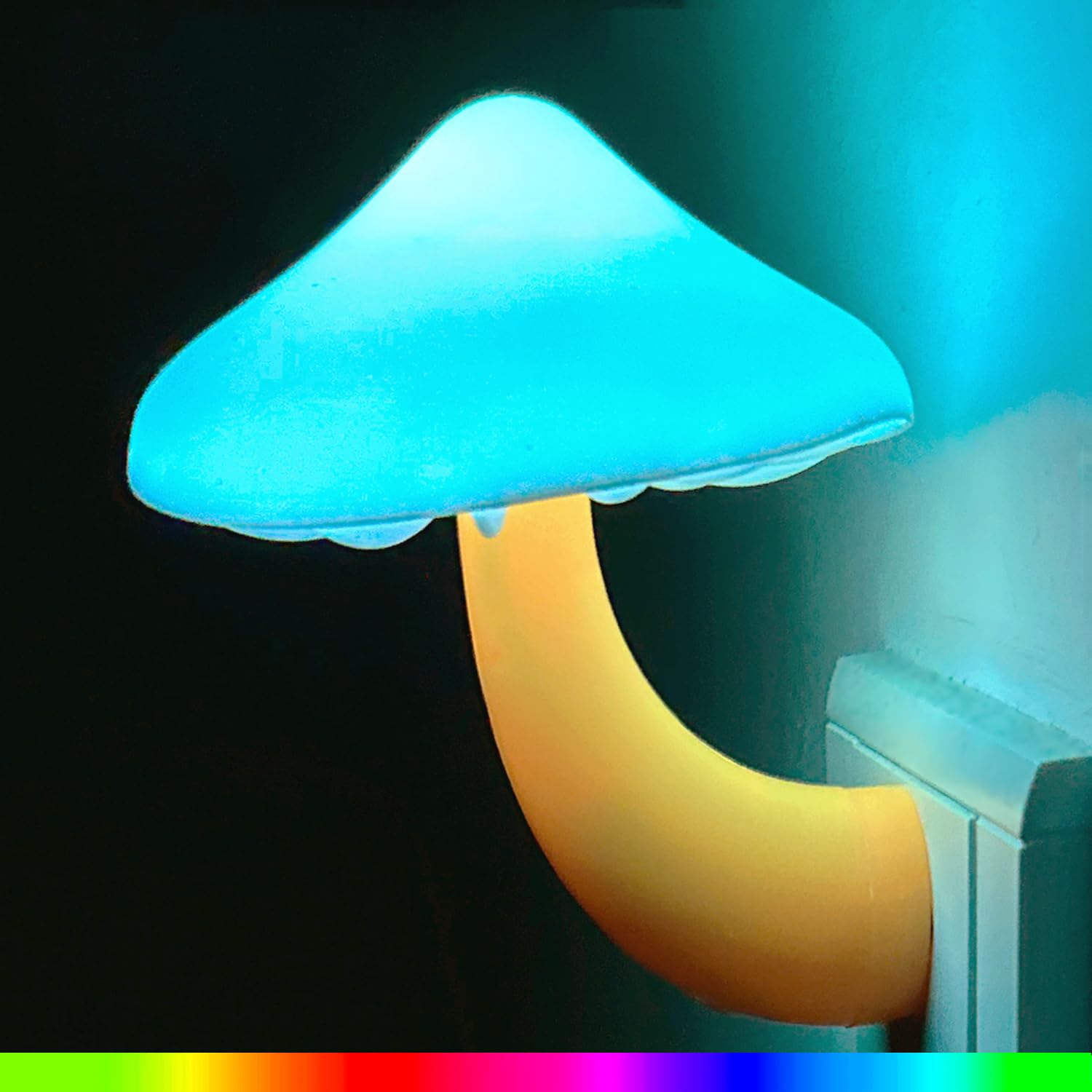 Kazgroth Sensor LED Night Light, Color Changing Mushroom Night Light Plug-in Wall Based Lamp, Gift for Kids Adults, Cute Mushroo
