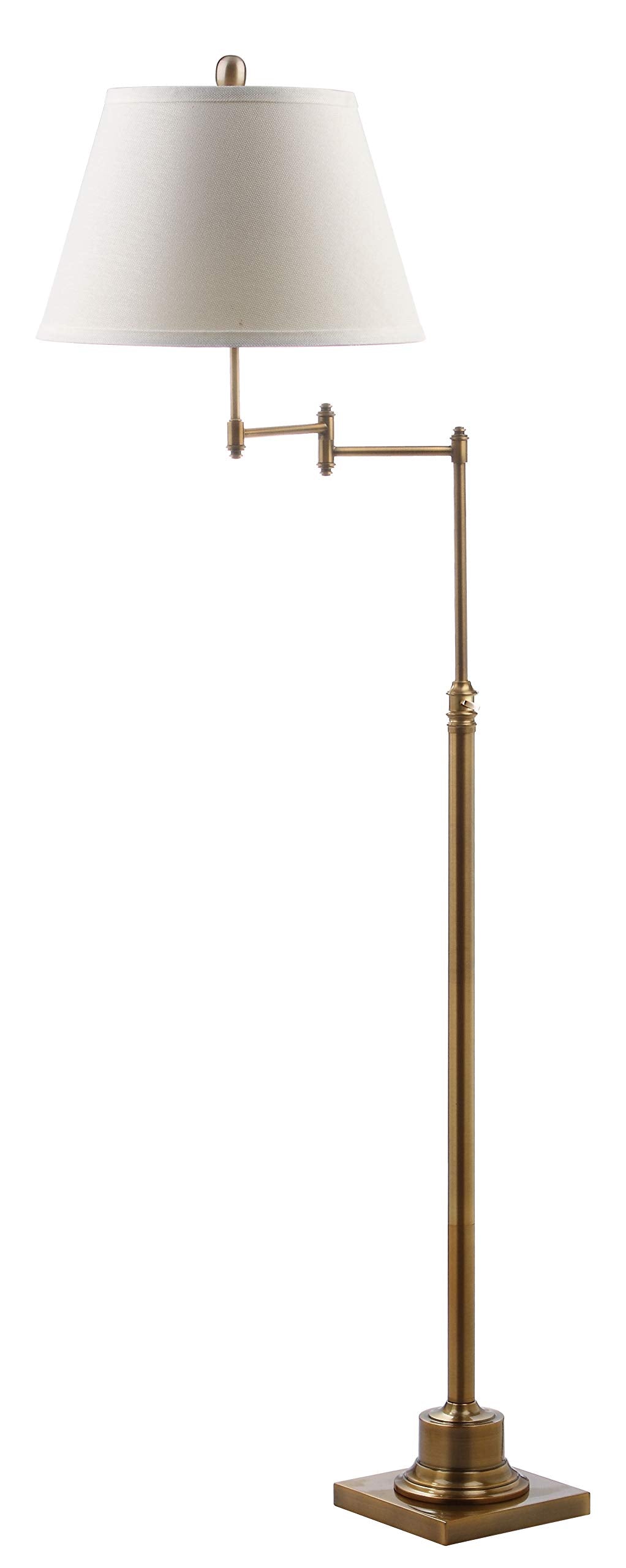 Safavieh Ingram 60-Inch Gold Swivel Swing Arm Floor Lamp - LED Bulb Included, Perfect for Living Room, Bedroom, Home Office
