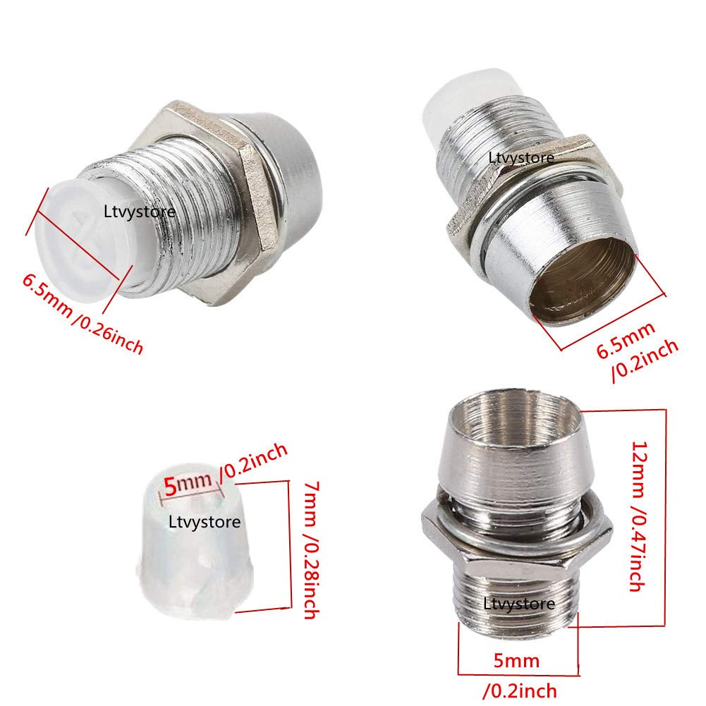Ltvystore 30Pcs 5Mm 12V 7Colors Slow Fash Led Pre Wired Lamp Light Bulb Prewired Emitting Diode & 30Pcs Metal 5Mm Led Clip Holde
