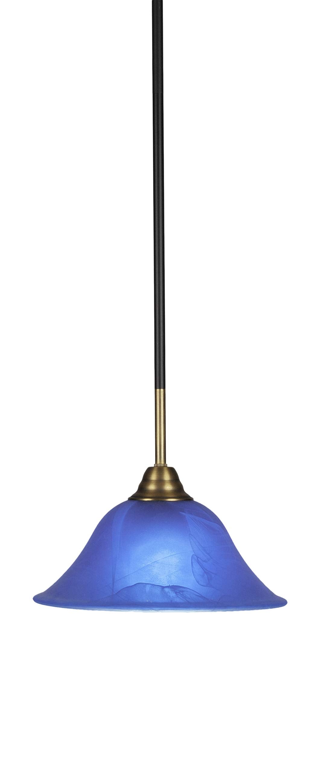 Toltec Lighting Paramount 1 Light Mini Pendant in Matte Black & Brass (3401-MBBR-435)