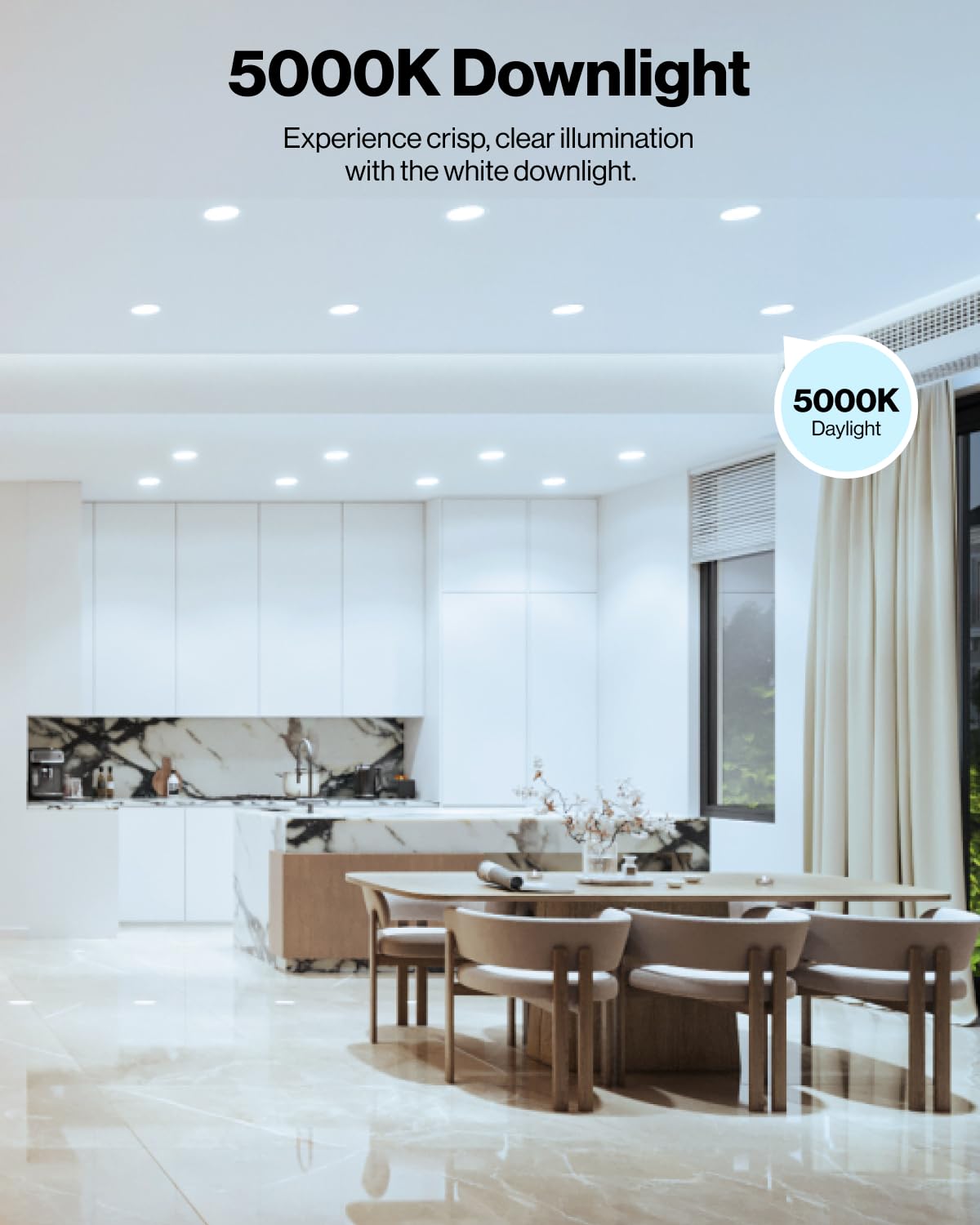 Sunco 4 Pack 6 Inch Smart Ultra Thin Led Recessed Ceiling Lights Slim, Rgb+5000K Daylight, Dimmable, 15W, Canless Wafer With Jun