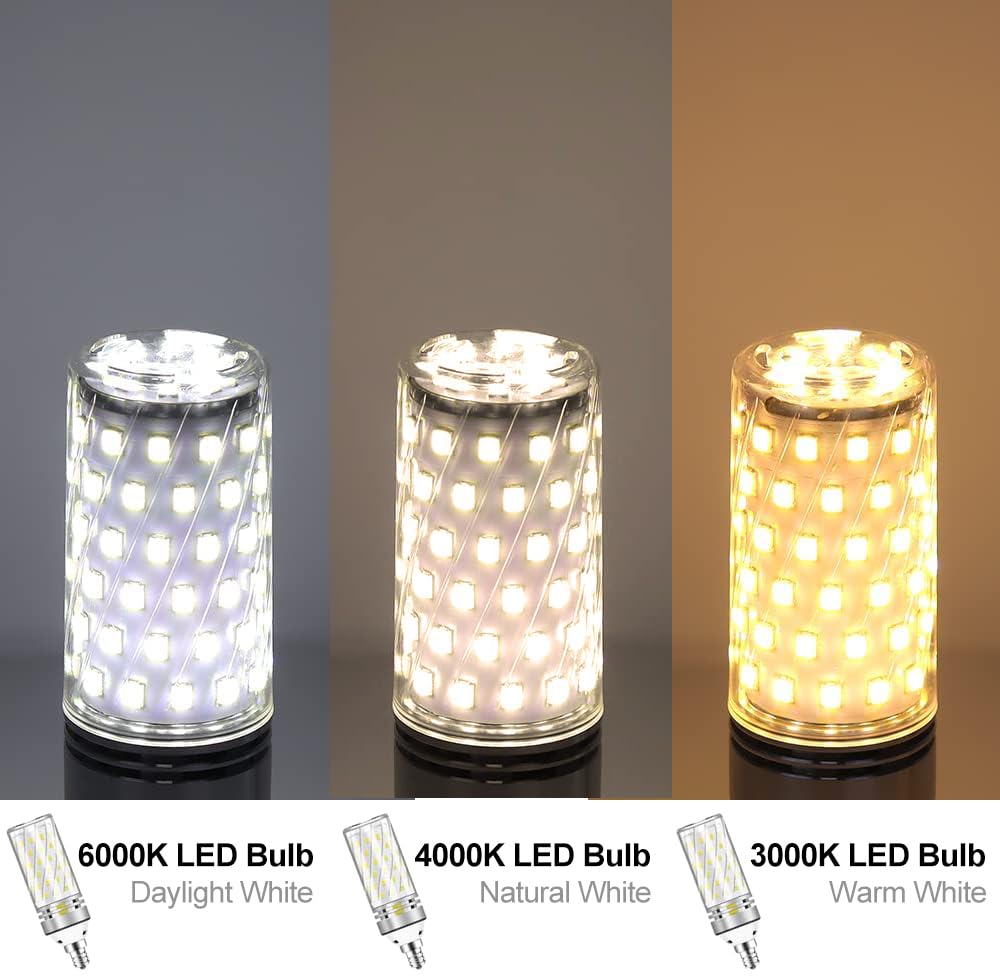 Inshareplus Led Light Bulb, 16W E12 Base, 1500Lm 120W Equivalent, Non-Dimmable, Nature White 4000K, 6Pack