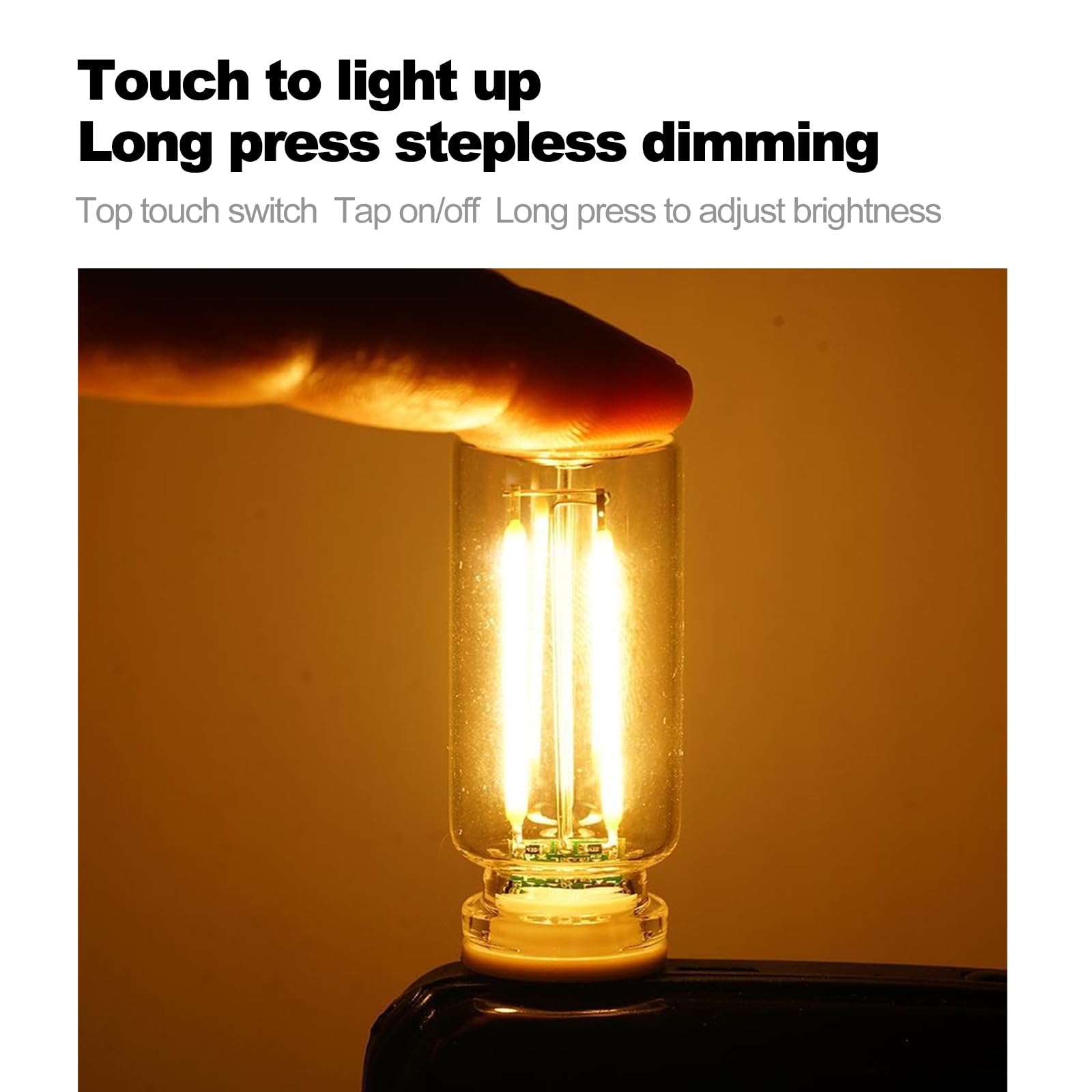 Dozyix Retro Car USB Night Light, Touch Dimmable Glass Bottle Lights, Plug in USB Cars Interior Light, Mini LED Bulb for Car, Ca