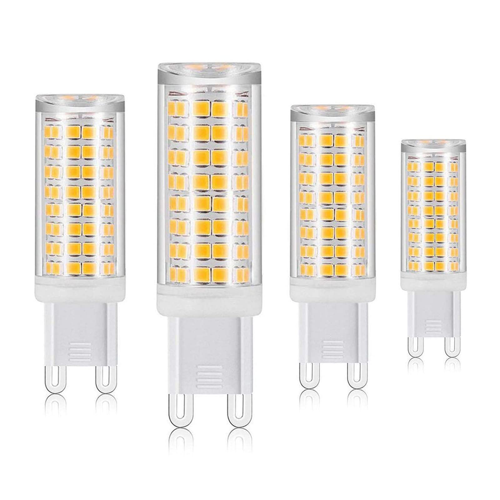 Xrzt G9 Led Bulbs,7W Chandelier Light Bulbs (75W Halogen Equivalent) G9 Bi Pin Base, Dimmable, 3000K Warm White, Pack Of 4