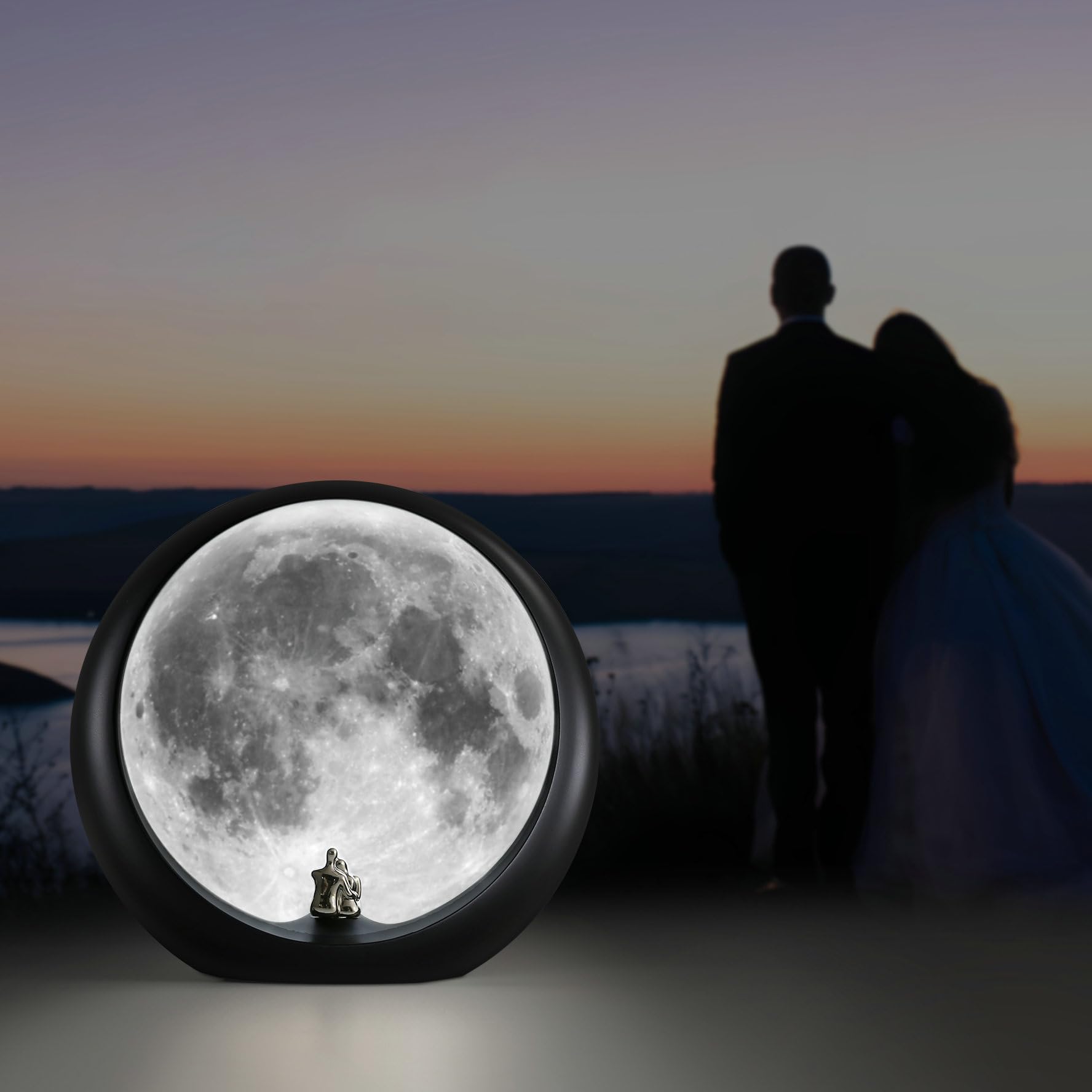 Mamre Supermoon Lamp Non-Rechargeable Night Light Couple? Gift For Wedding Anniversary Valentine? Day Birthday Christmas