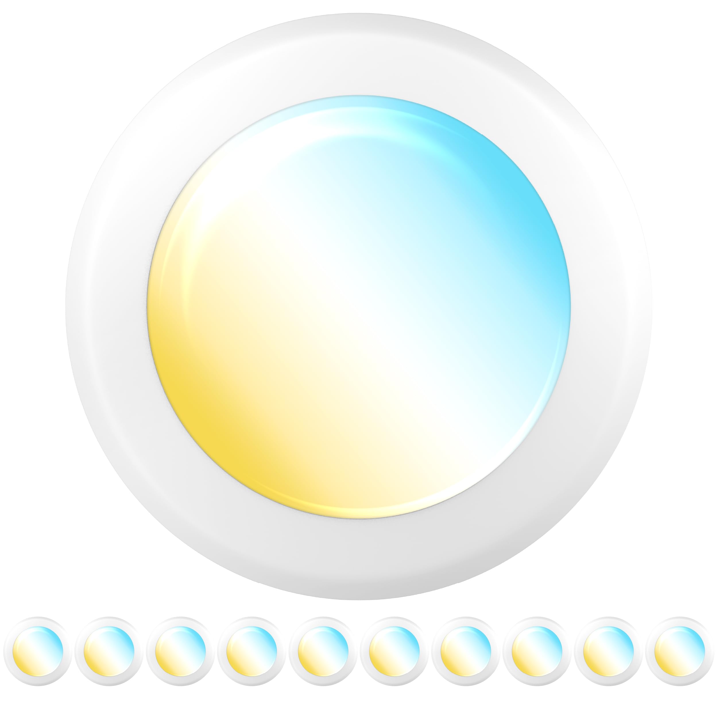 Sunco 10 Pack 5/6 Inch LED Disk Lights, Flush Mount Disc Recessed Ceiling Can Lighting, 1050 LM, Selectable CCT 3000K/4000K/5000