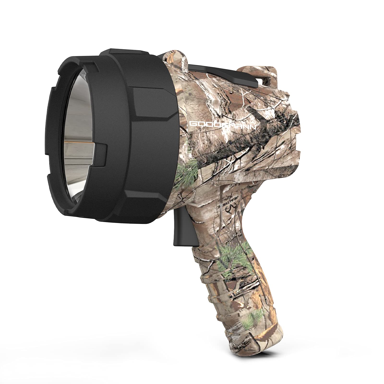 GOODSMANN Realtree Xtra Powerful 750 Lumen Bright LED Handheld Portable High Intensity Lithium Rechargeable Flashlight/Spotlight