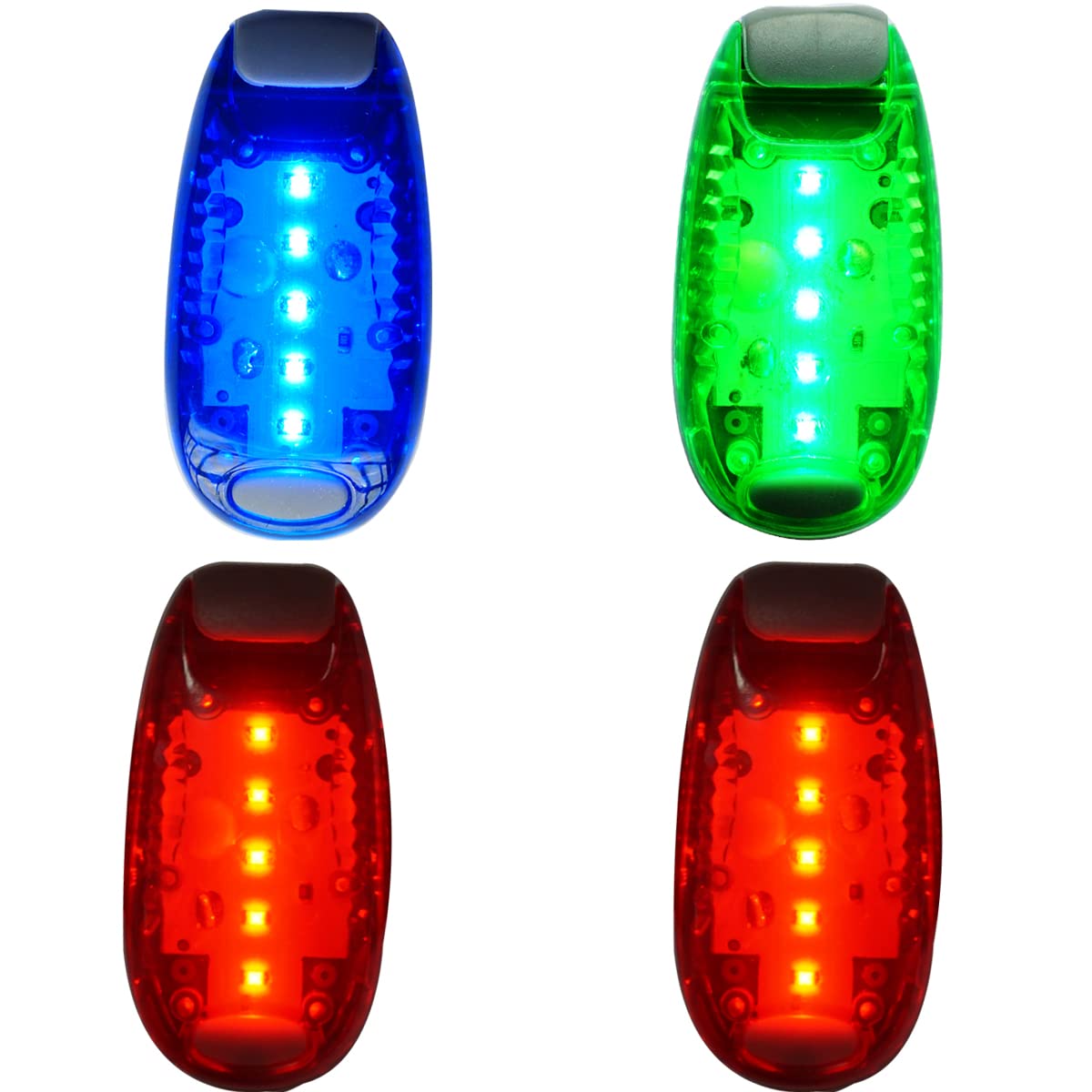 Bicycle Tail Light, LED Safety Light (4 Pack) Bike Rear Light LED | Clip On Strobe/Running Lights for Runners, Dogs, Bike, Walki