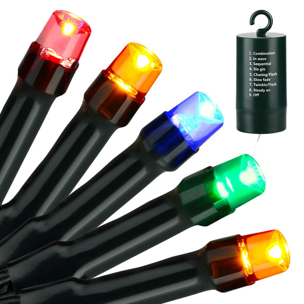 Joomer Battery Christmas Lights, 33Ft 100Led Fairy Lights Battery Operated Timer 8 Modes Waterproof For Outdoor Home Garden Part