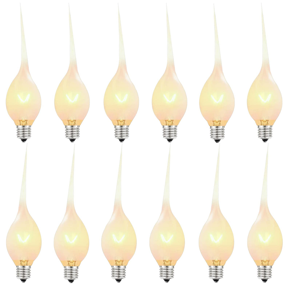 Silicone Dipped Candle Light Bulbs Country Style Candle Replacement Bulbs 5 Watts Clear Silicone Light Bulbs For Window Candles 