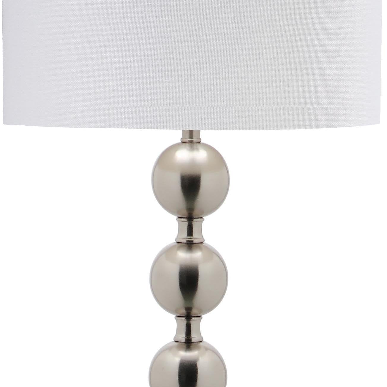 Safavieh Lighting Collection Reflections Modern Farmhouse Stacked Ball Nickel 59-Inch Living Room Bedroom Home Office Standing F