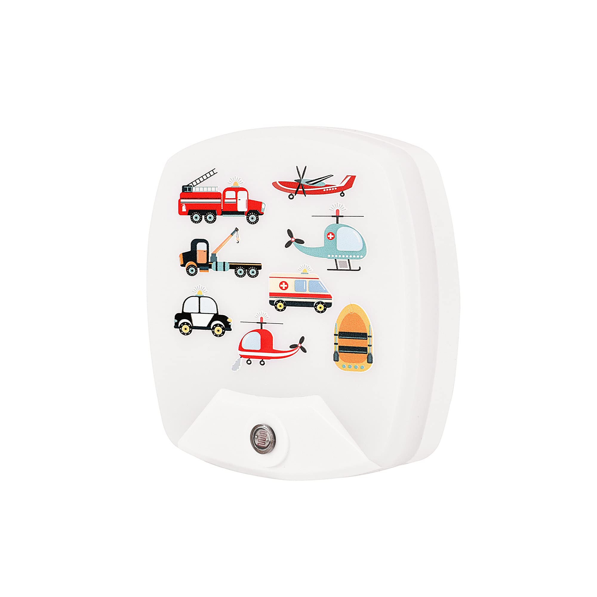 2 Pack - Cartoon Car and Aircraft LED Plug-in Night Light for Kids - Wall Lamp Take Good Care Children Sleep Light Sensor Auto C