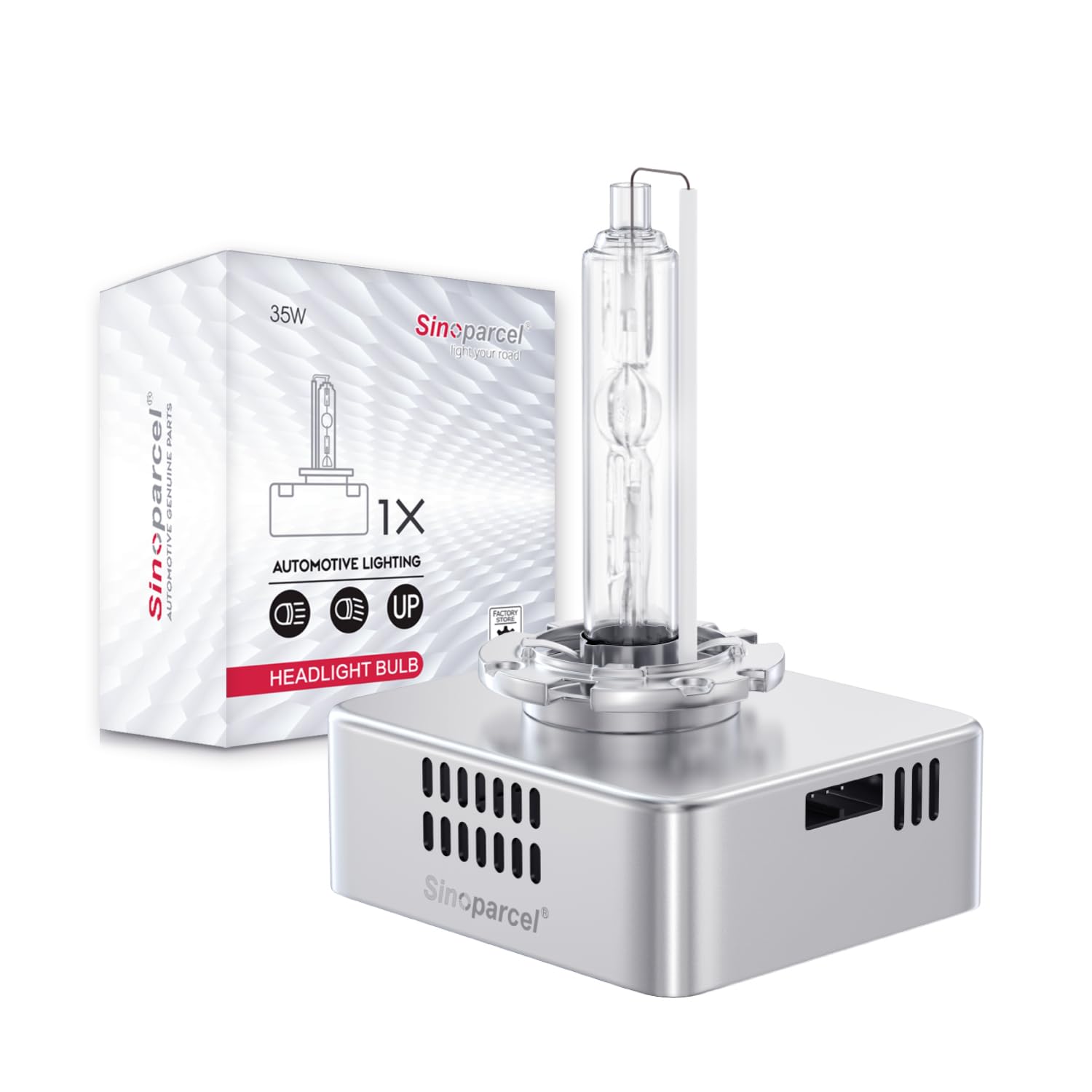 Sinoparcel D5S Xenon HID Headlight Bulb 6000K 35W High/Low Beam Replacement Light - Pack of 1