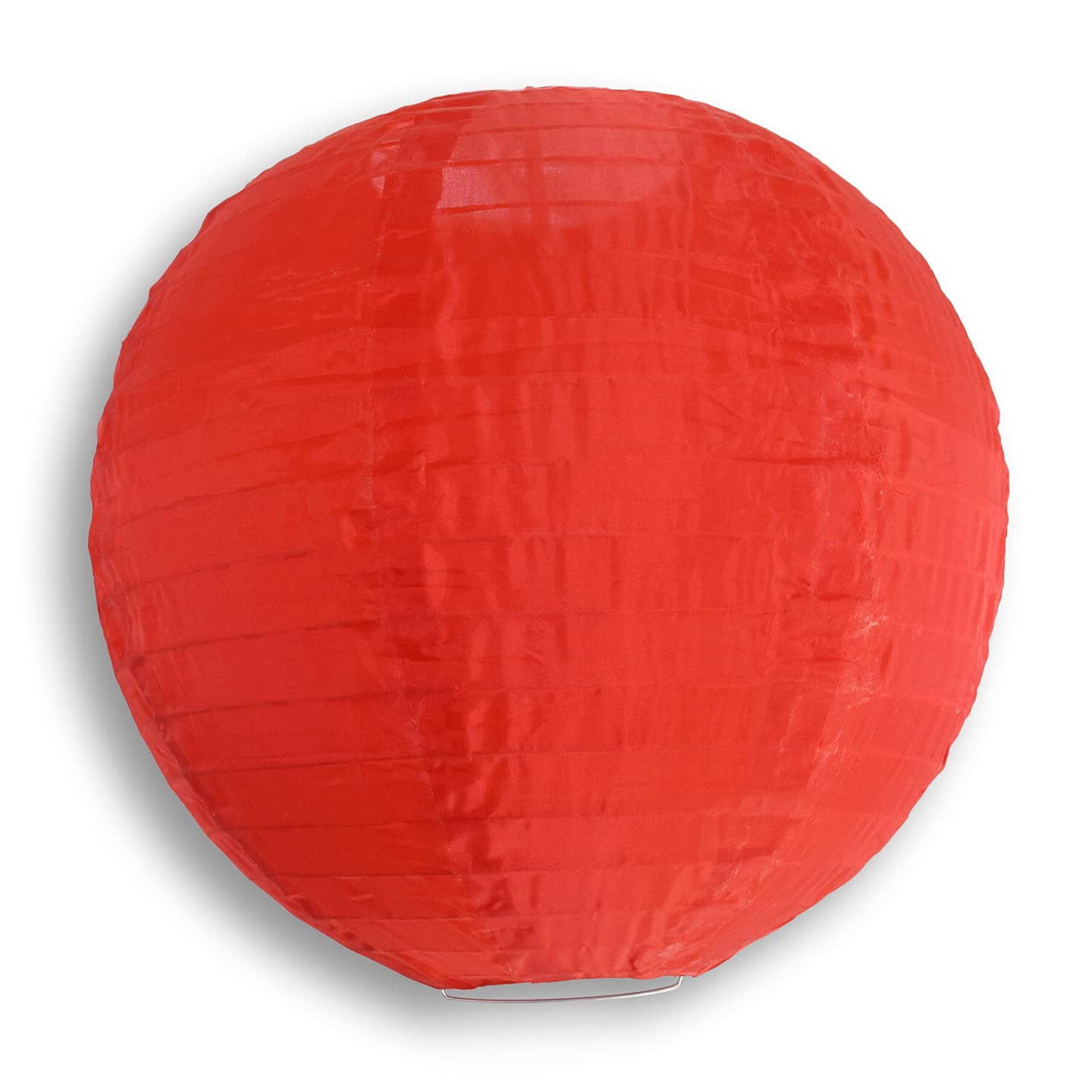 Paperlanternstore.Com 12 Inch Red Nylon Lantern, Even Ribbing, Durable, Hanging Decoration