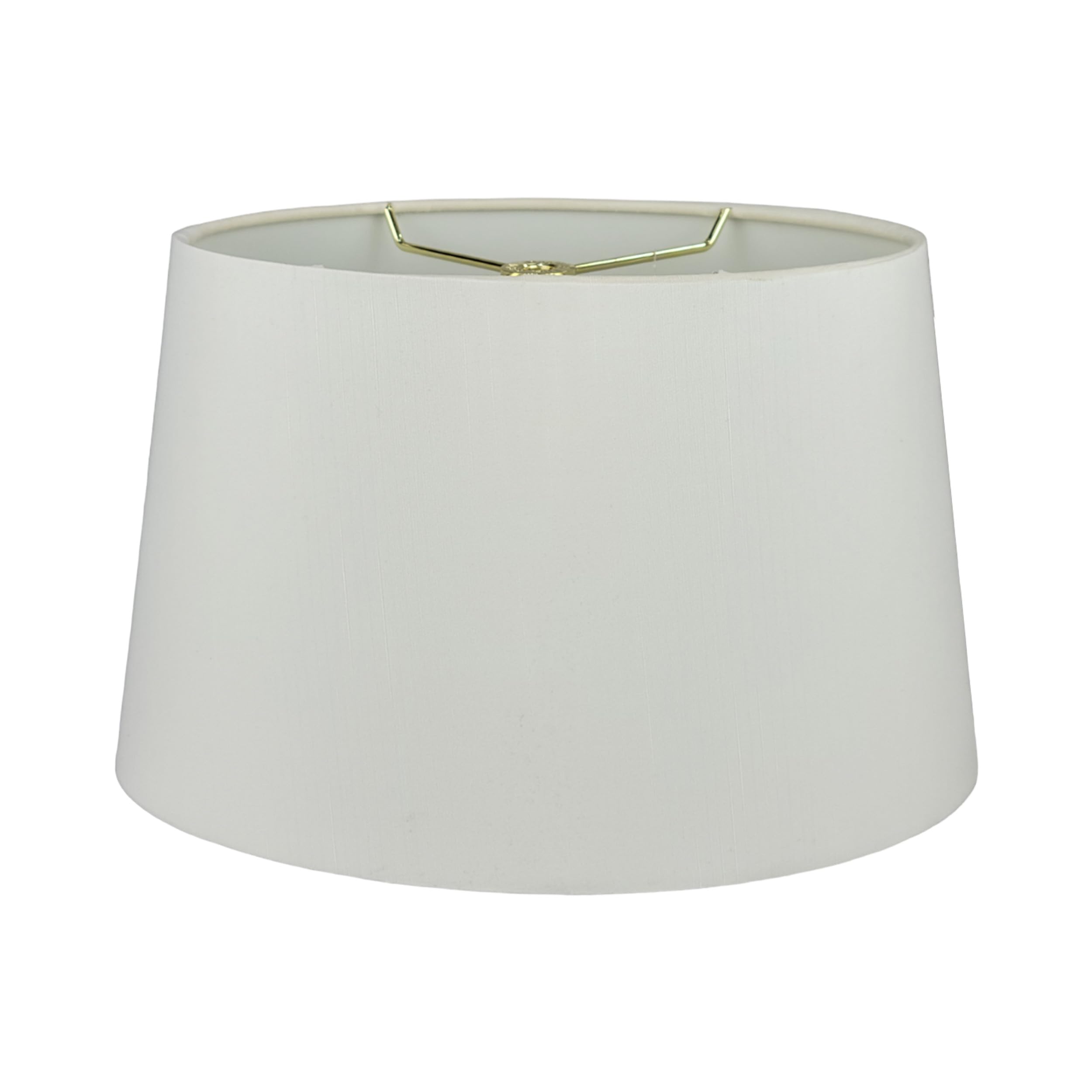 Royal Designs, Inc. Shallow Oval Hardback Lamp Shade, HB-611-10WH, White, (8.5 x5.5) x (10 x 6.5) x 5.5