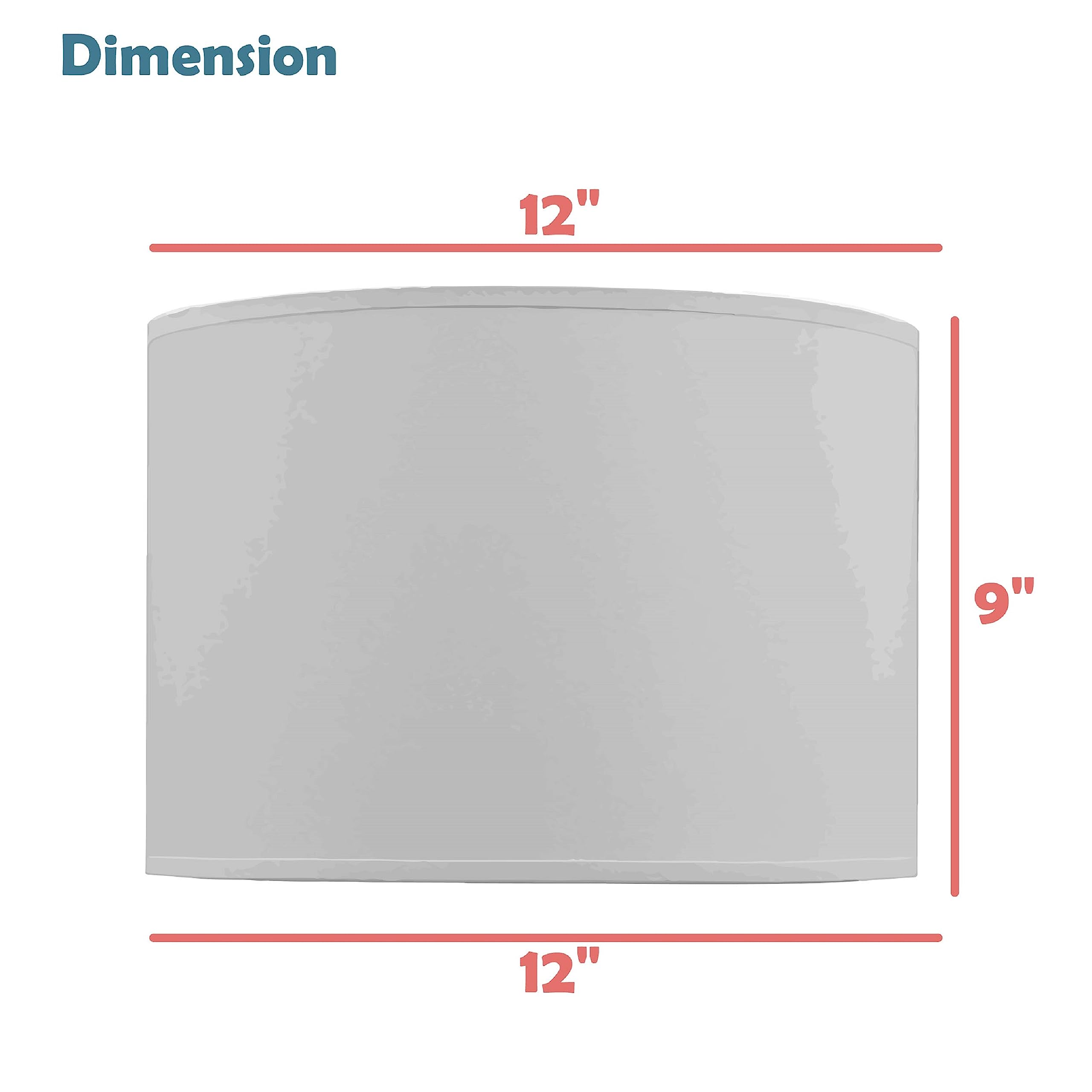 Aspen Creative 31602, Drum Spider Lamp Shade, Natural Banana Leaf, 12&quot; Top X 12&quot; Bottom X 9&quot; Slant Height