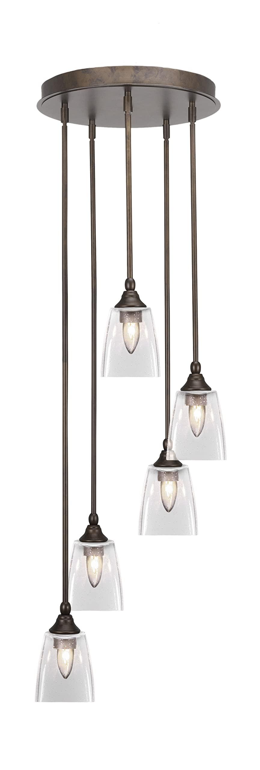 Empire 5 Light Cluster Pendalier in Bronze Finish (2145-BRZ-461)