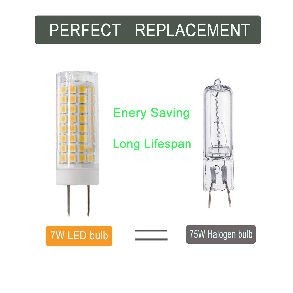 G Mgy Oled 7W Gy8.6 Led Bulb, 75W Halogen Replacement, Warm White, 2