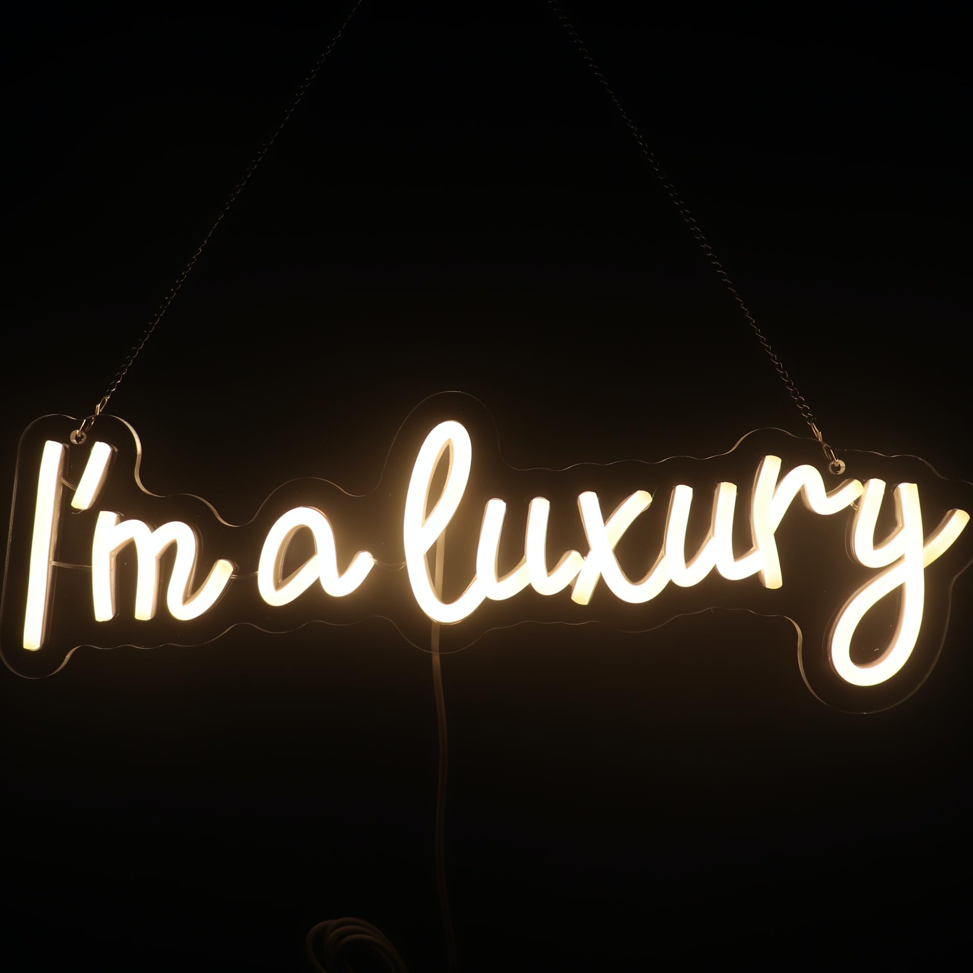 Nordstylee LED Neon Sign - inIm a Luxuryin USB Powered, Warm White, Acrylic, Model NRLT240914015, Decorative Light for Girls Room
