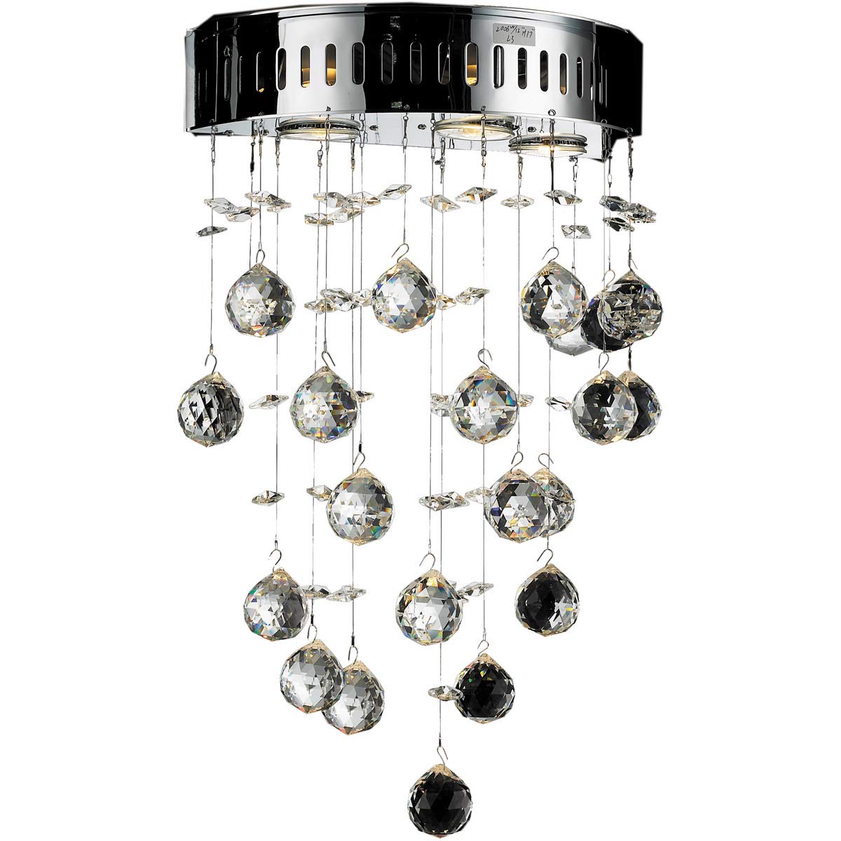 2006 Galaxy Collection Wall Sconce W12in H17in E7in Lt:3 Chrome Finish (Royal Cut Crystal)