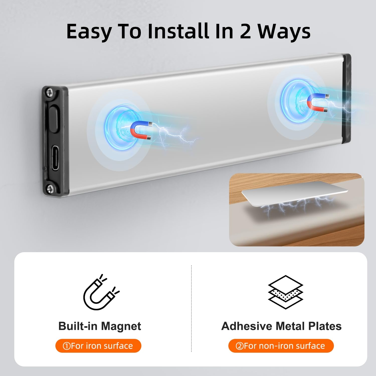 Under Cabinet Lighting, Motion Sensor Light Indoor, Rechargeable Closet Lights,Dimmable Under Cabinet Lights, Magnetic Led Light