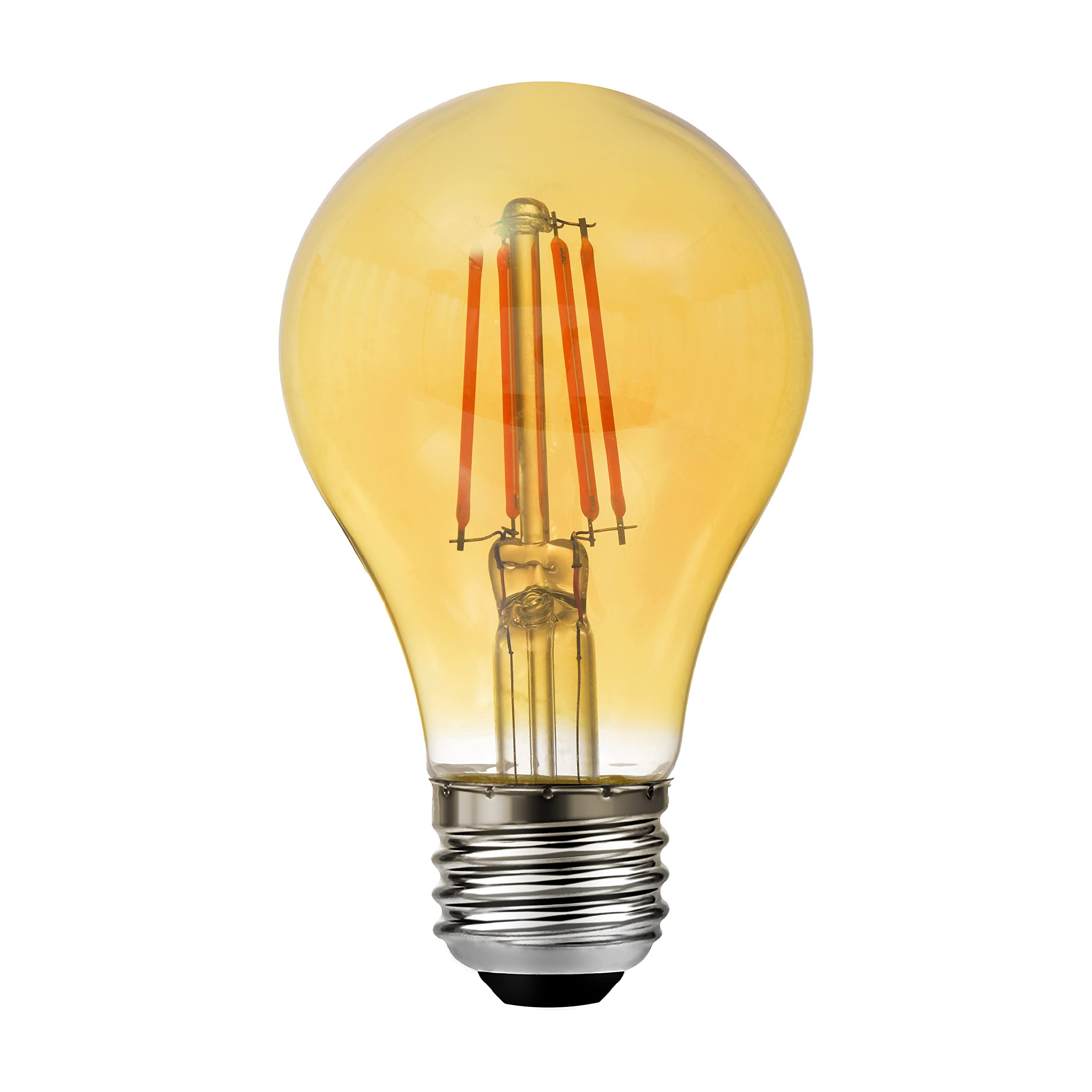 LEDVANCE SYLVANIA LED Vintage A19 Light Bulb, 60W Equivalent, Dimmable, 6.5W, 650 Lumens, Amber Glow, 1 Pack,