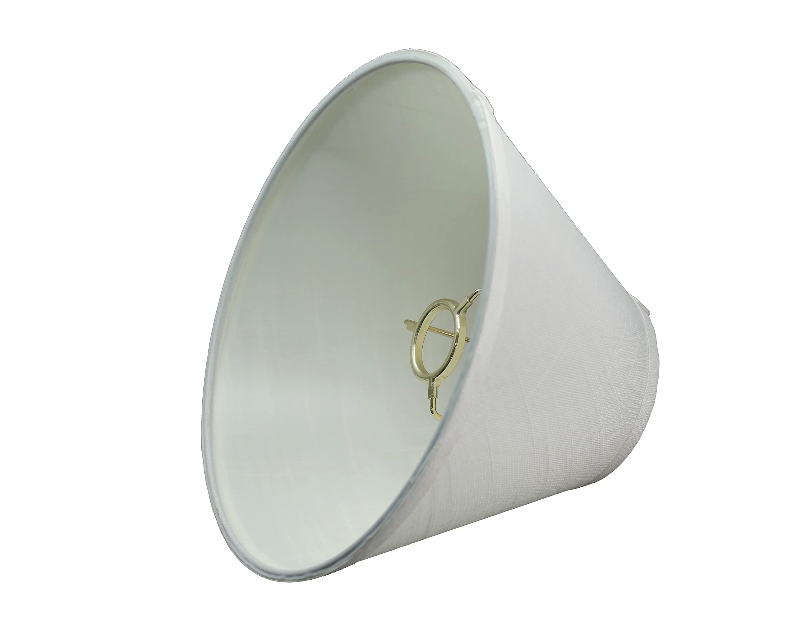 Aspen Creative 58759, Empire Uno Lamp Shade, Off White, 4" Top X 10" Bottom X 7" Slant Height, Slip Uno 33Mm