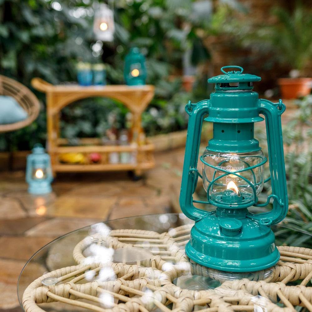 Feuerhand Baby Special 276 Hurricane Lantern In 21 Colours (Teal Blue)