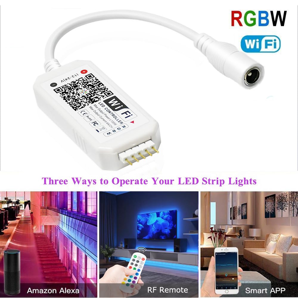 Sumaote Rgbw Led Smart Controller For Android/Ios, Works With Alexa & Google Home