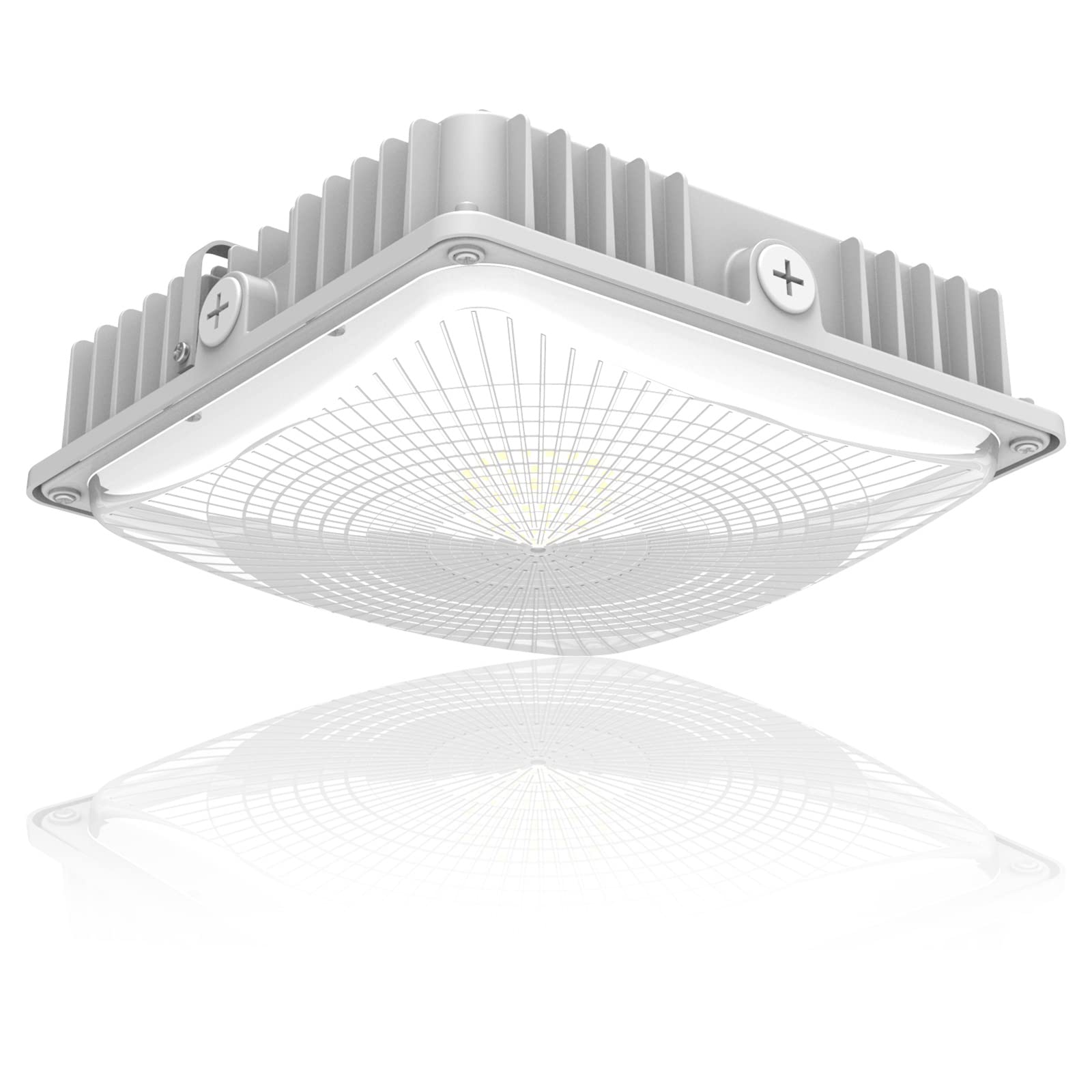 LED 75W Canopy Light Outdoor  Super Bright 5000K Daylight 9750LM IP65 Waterproof Outdoor Carport Ceiling Light  AC100-277V for Commercial Canopy Lights  Gas Station  Garage  Shop Lighting(1 Pack)