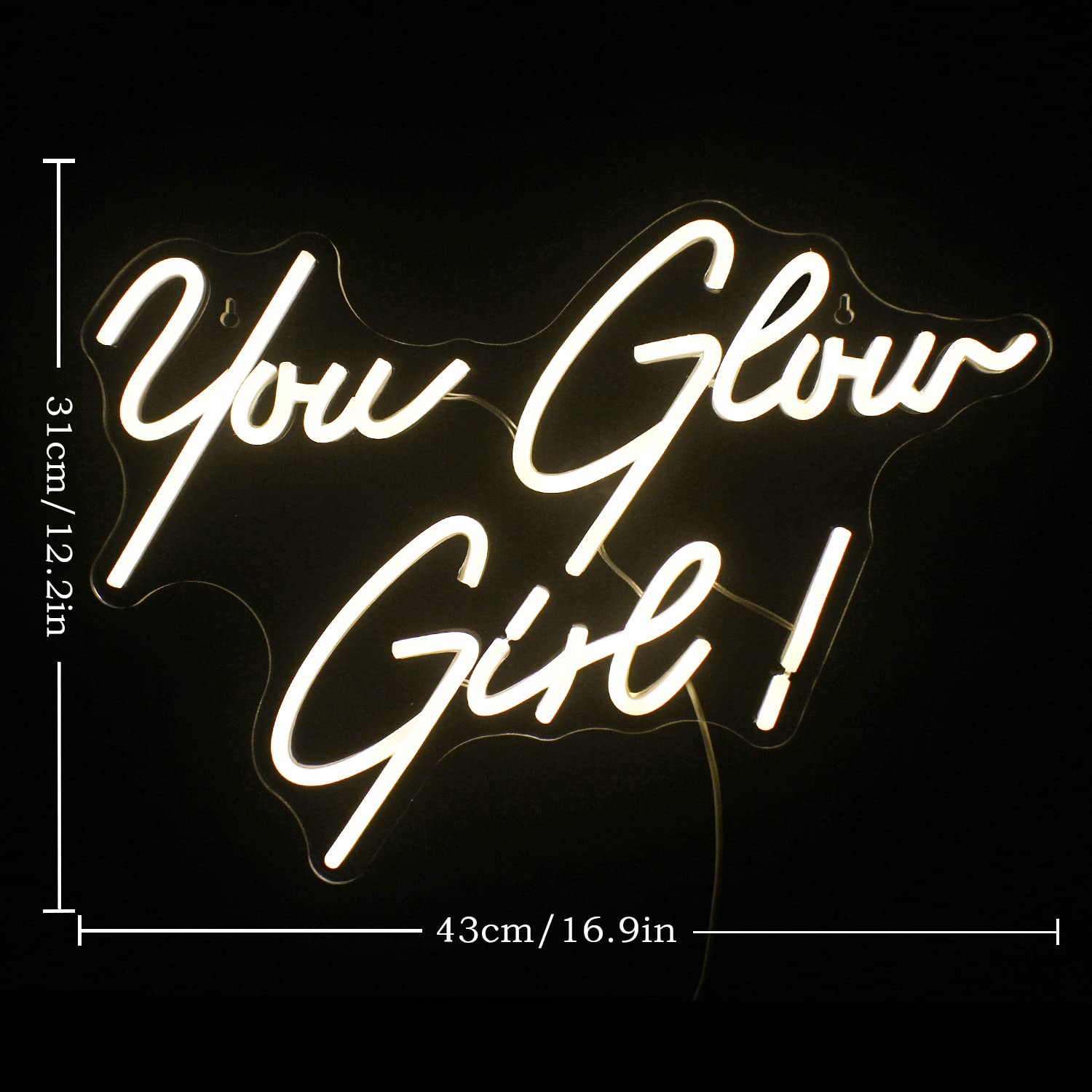FAXFSIGN Neon Sign LED Warm White Wall Decor 12.2inx16.9in for Bedroom Wedding Party Gifts