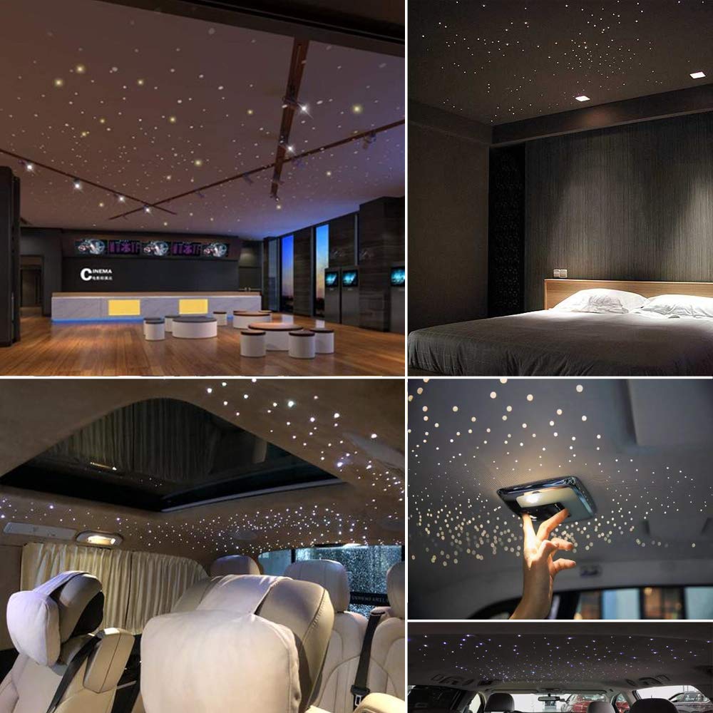Akepo Fiber Optic Star Ceiling Light Kit, 16W Rgbw, 450Pcs Fiber, Music Control, 9.8Ft, Multicolor, Model 1A16Ab64