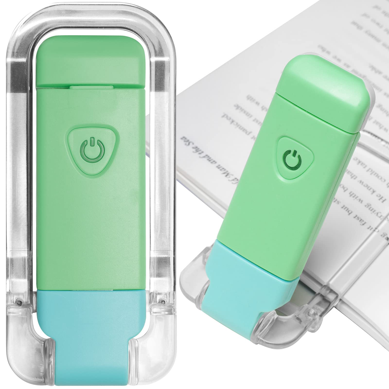 Egwaser Book Reading Light, Portable Usb Rechargeable Led Clip-On Bookmark Light For Eye-Protection, Dimmable With 3 Brightness