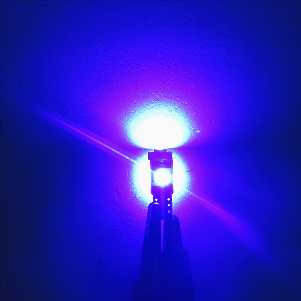 Wljh 6Pcs T5 Wedge Instrument Panel 74 2721 3030Smd Canbus Error Free Led Instrument Speedo Gauge Cluster Light Bulb,Blue
