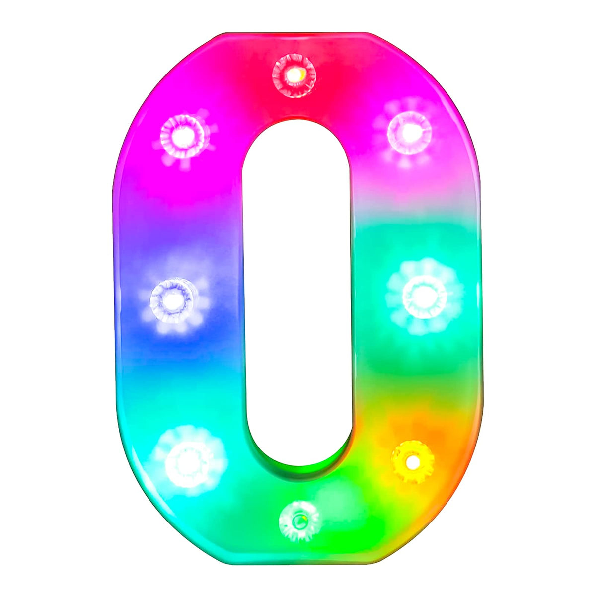 Decorative Led Light Up Number , Light Up Number Sign For Night Light Wedding Birthday Party Christmas Home Bar Decoration Number-(Number 0)