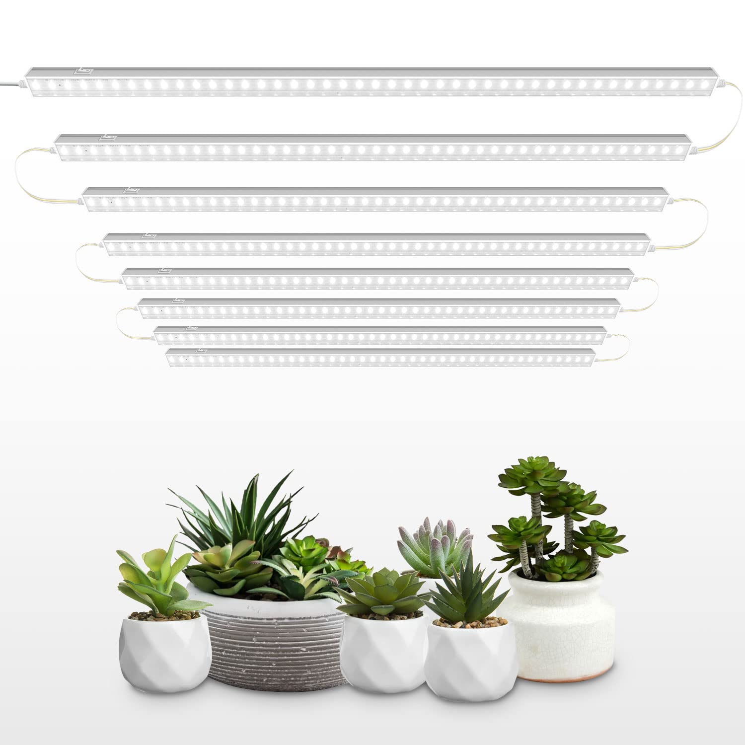 Barrina T5 Grow Lights, 5000K Full Spectrum, 80W (8 x 10W), 2ft, LED Plant Light Bulbs, White Cover, Plug and Play,