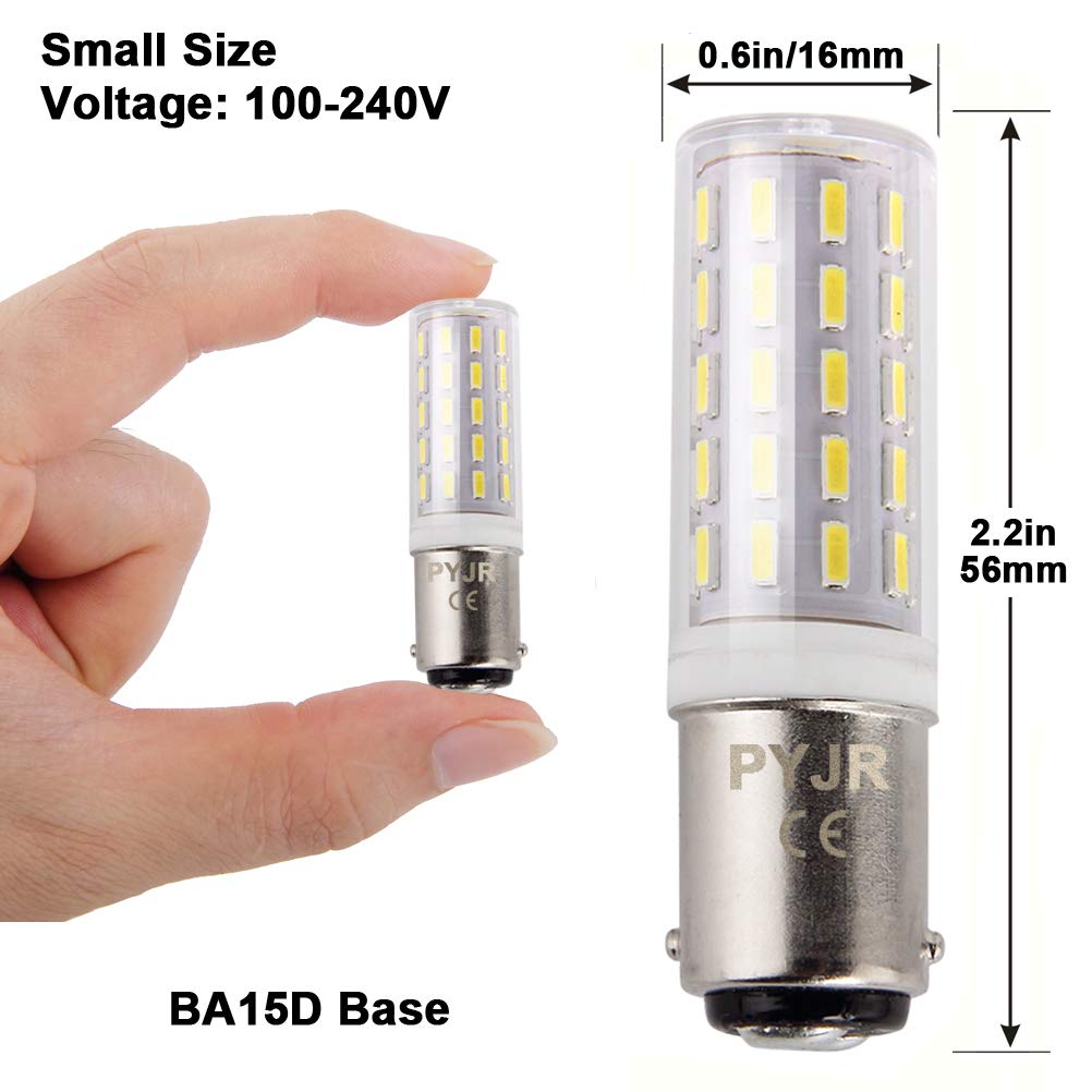 Ba15D Sewing Machine Led Light 5 Watt Bulb, Double Contact Bayonet Base, T3/T4/C7/S6 Halogen Replacement Bulb, Ac100V-240V, Dayl