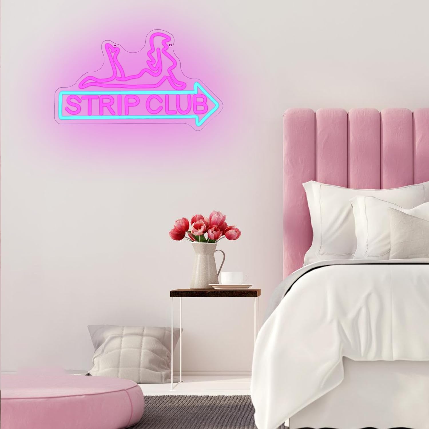 Lmsignly Strip Club Neon Sign Women Neon Light Sign For Wall Decor Dimmable Dance Club Neon Light Sign Letter Led Sign For Bedroom Living Room Club Dancing Party Ball Christmas Gift