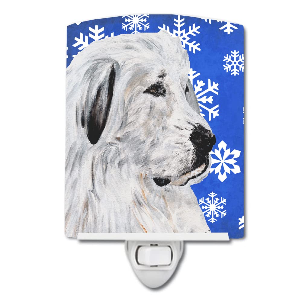 Carolines Treasures Night Light, Great Pyrenees, Ceramic, UL-Certified, 6x4x3in, Multicolor, Model SC9786CNL