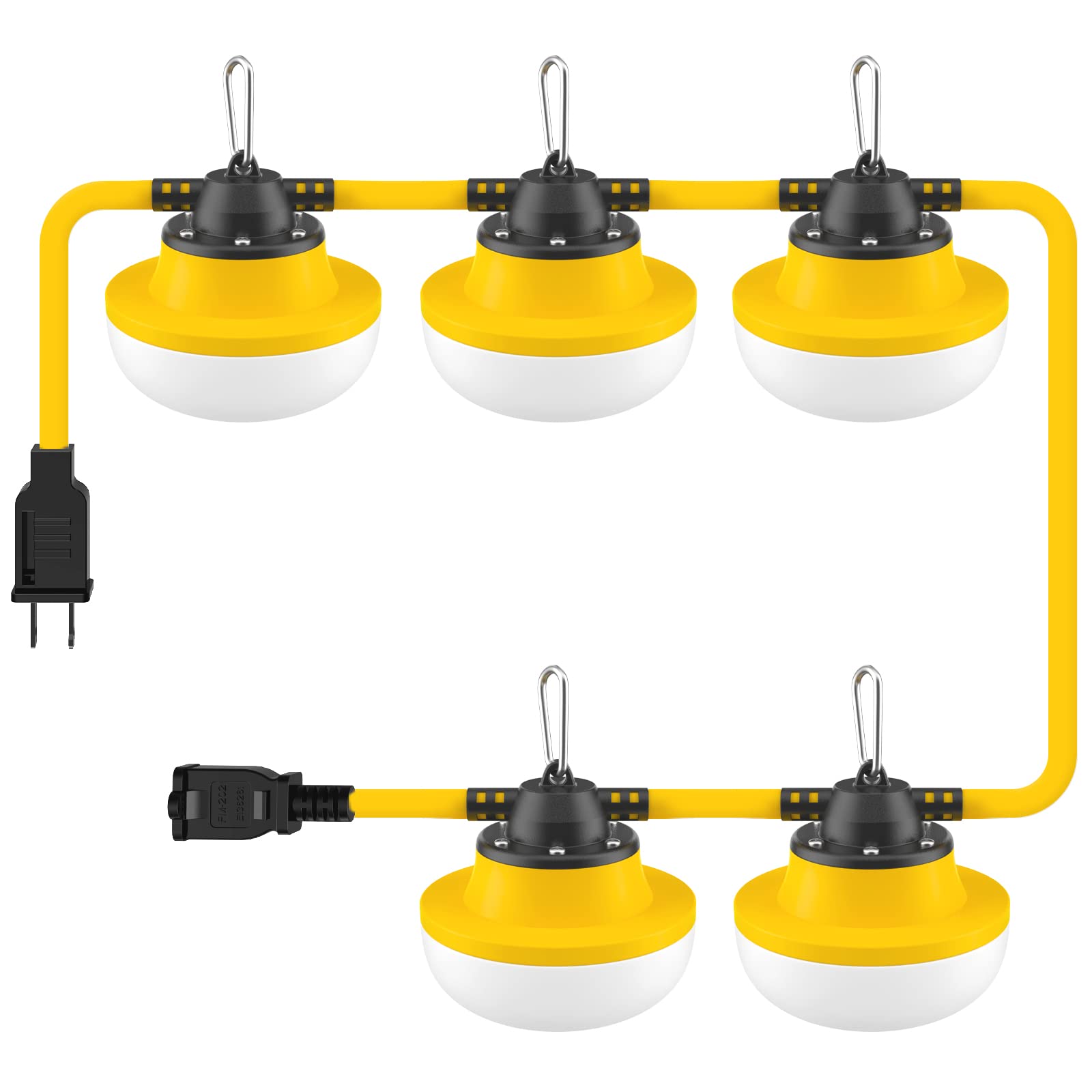 Muasdae New Upgrade 50FT Construction String Lights LED Industrial Grade Best for Construction Sites,Renovation, Walkways,Patio,