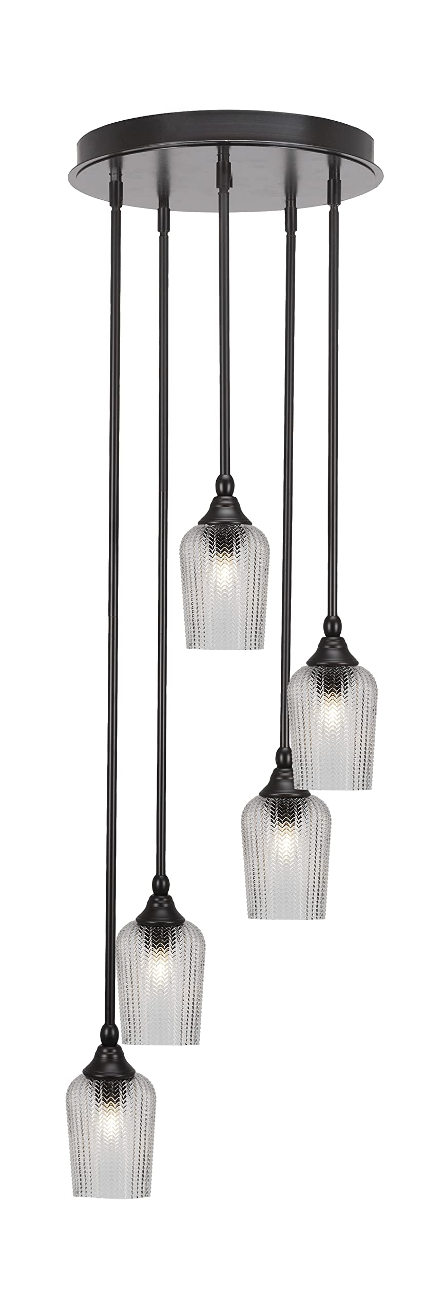 Empire 5 Light Cluster Pendalier in Espresso Finish (2145-ES-4250)