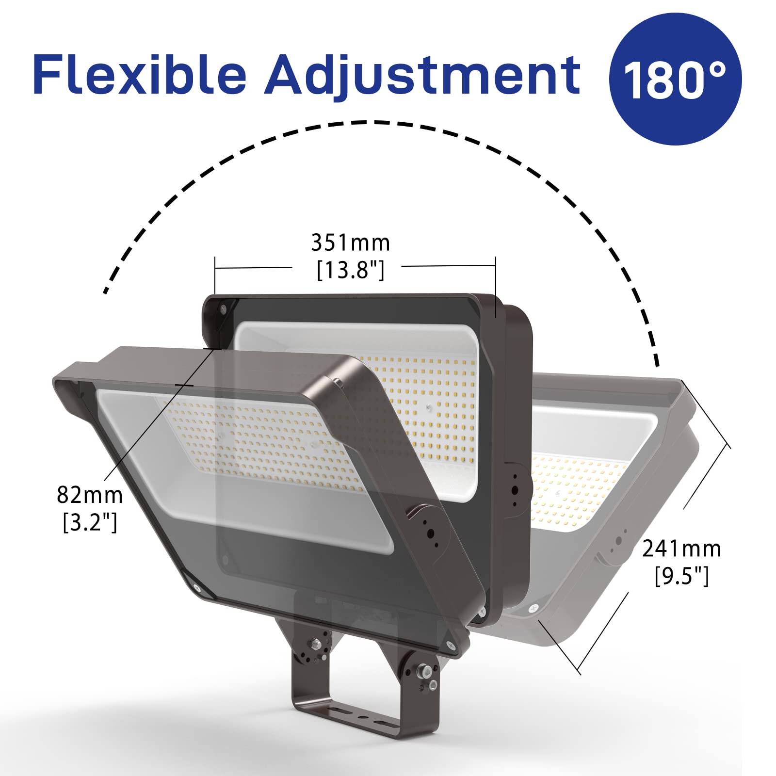 Hyperlite Led Flood Light 150W 2 Pack 18000Lm 5000K Daylight Ip65 Waterproof Outdoor Floodlights Ul Certified For Court,Garden,W
