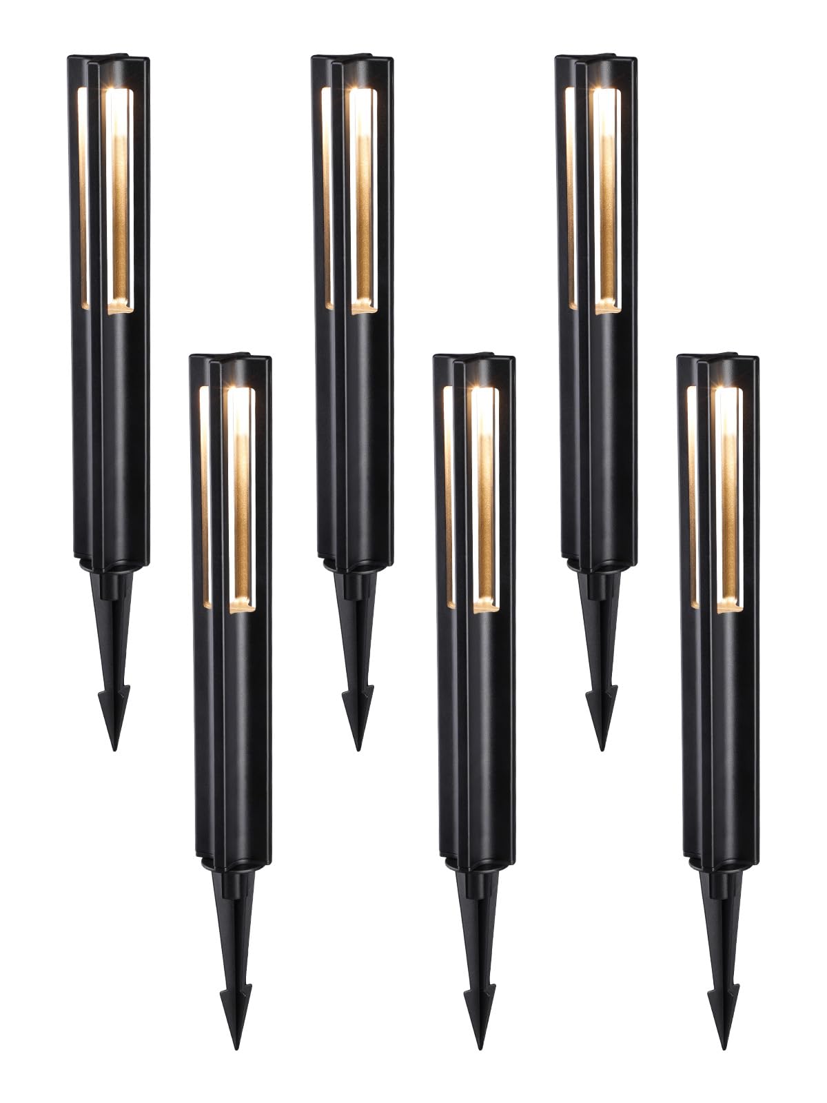 LEONLITE Low Voltage Path Lights, 3W LED, Aluminum, 12-24V, IP65 Waterproof, 3000K Warm White, Pack of 6
