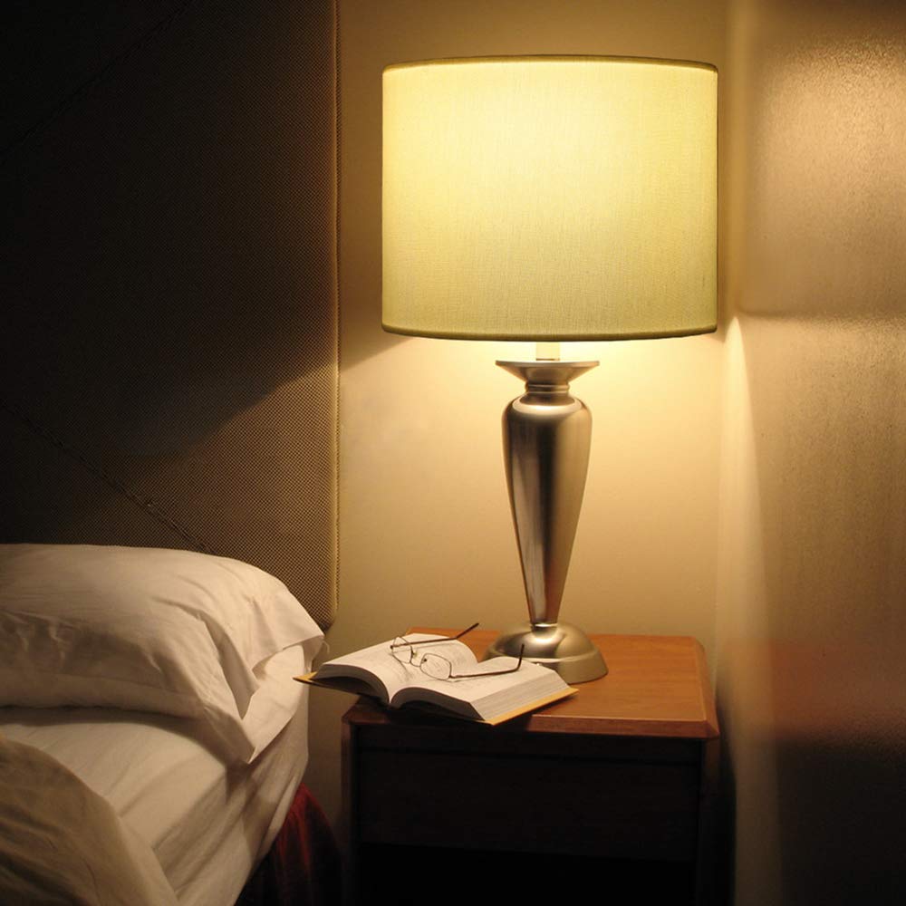 Wellmet Fabric Drum Lampshade, 14X14X11, Cream White, Modern Style, Spider Fitter, Model Ds-Tls