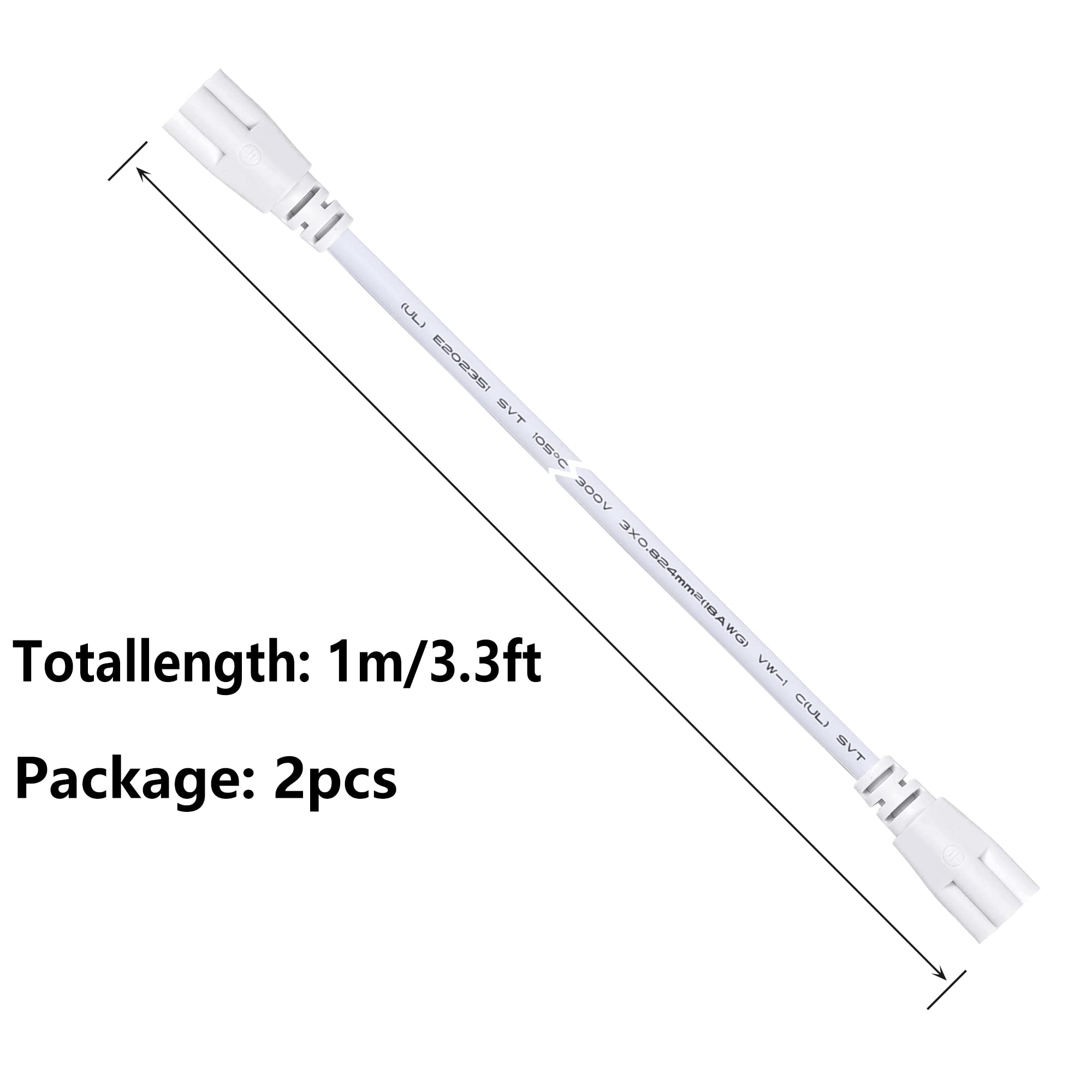 SinLoon LED Connecting Wire for Ceiling Lights, 3.3FT, 2-Pack, Model 2ade9f07-fd67-45a8-859c-93d5